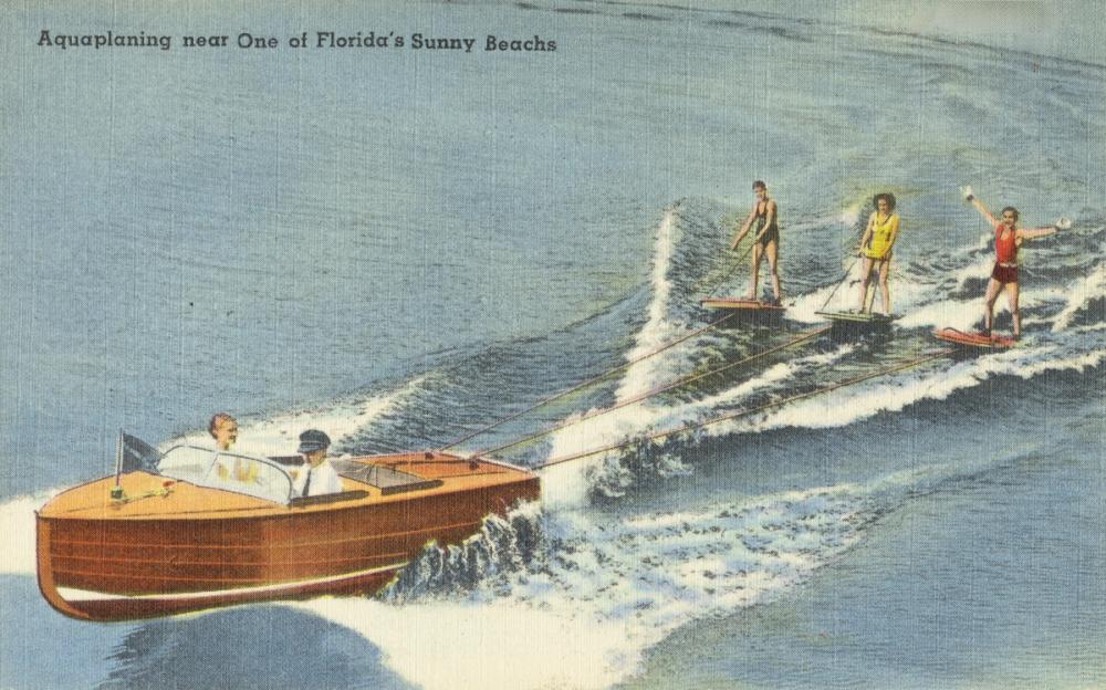 Greetings from Aquaplaning - Screenprint Postcard