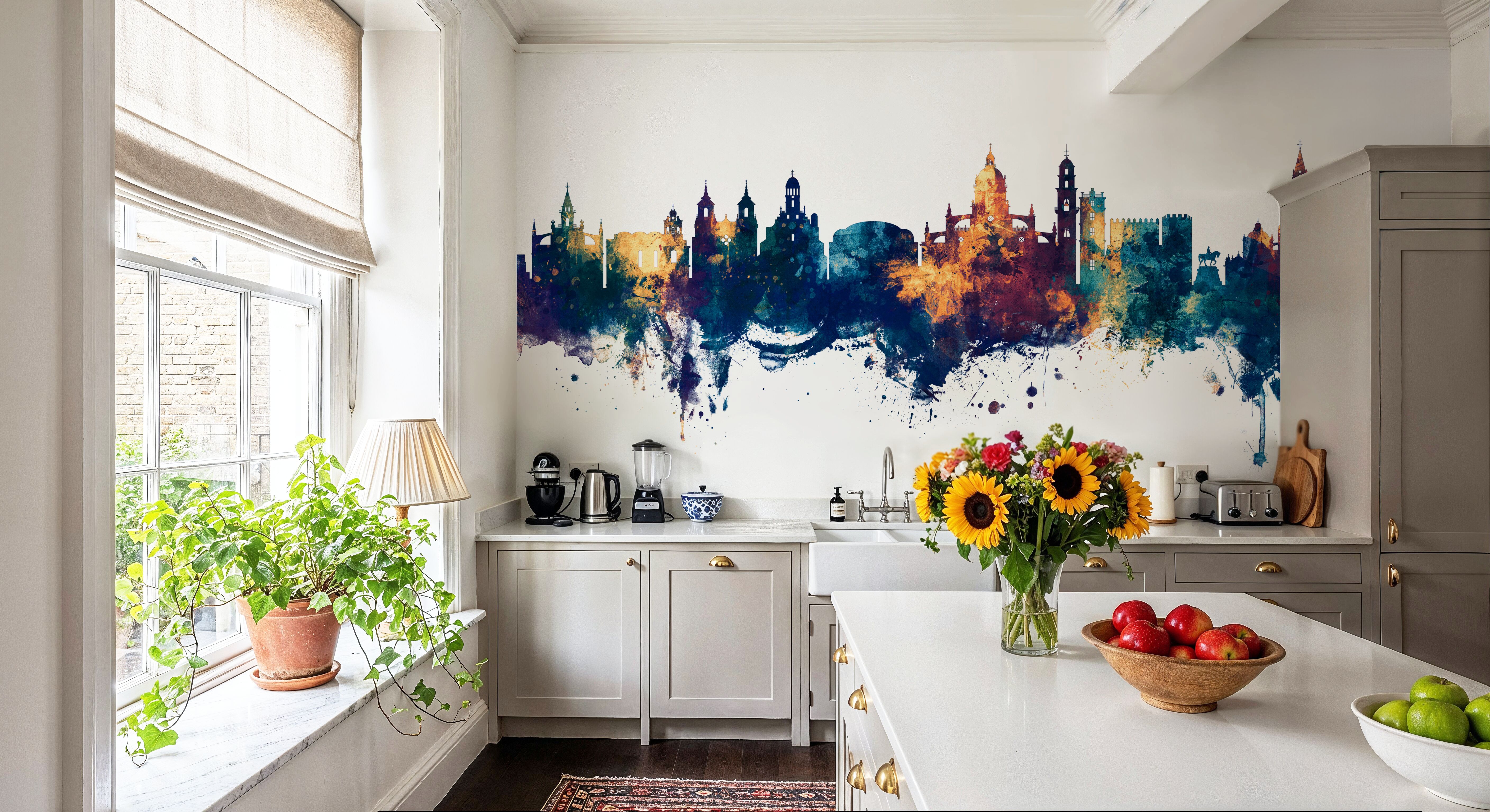 Jerez Spain Skyline Blue & Bronze