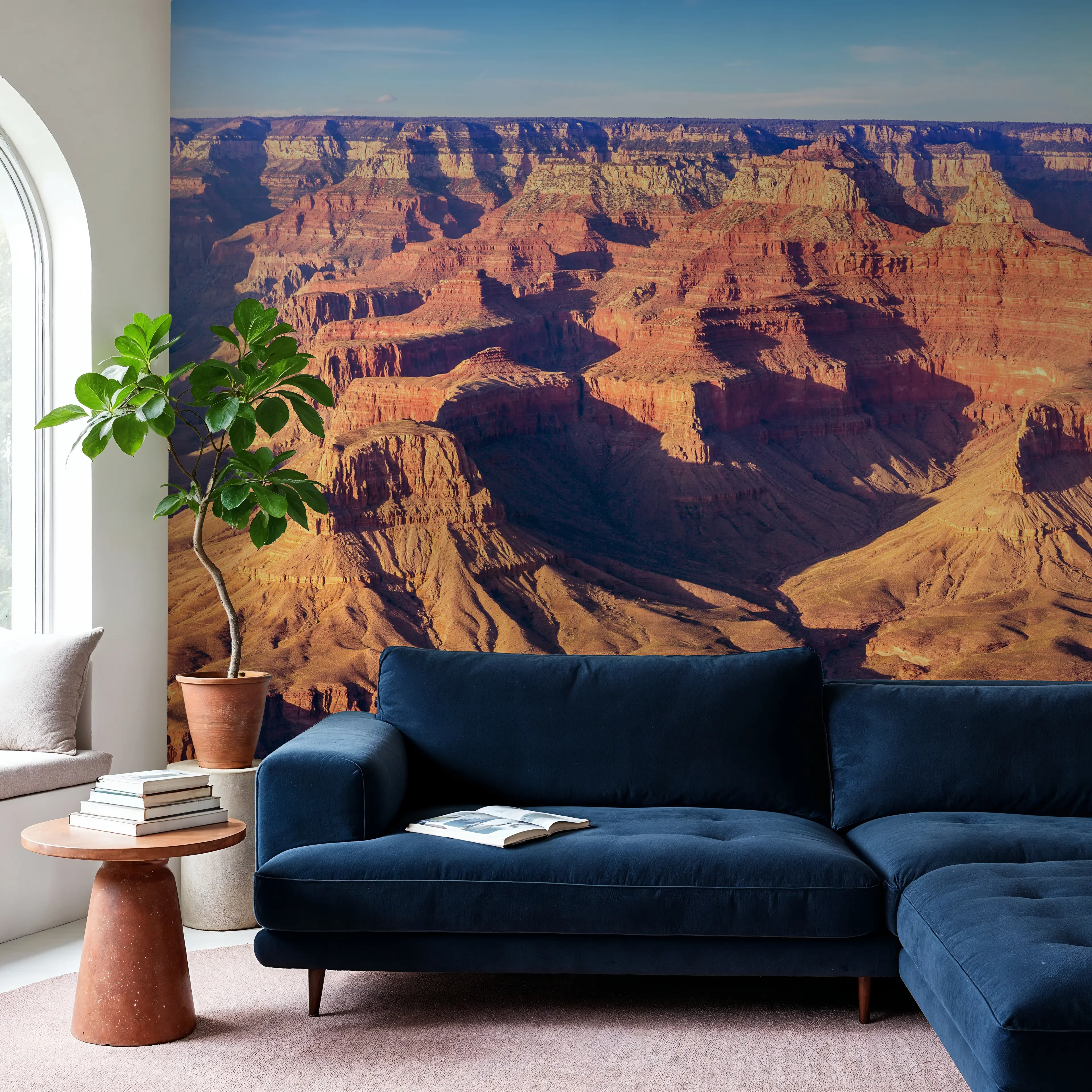 Papier Peint Panoramique - Grand Canyon - Désert Paysages - Marron - Couloir et escaliers - Wallism Belgique - Encollage au mur ou Autocollant