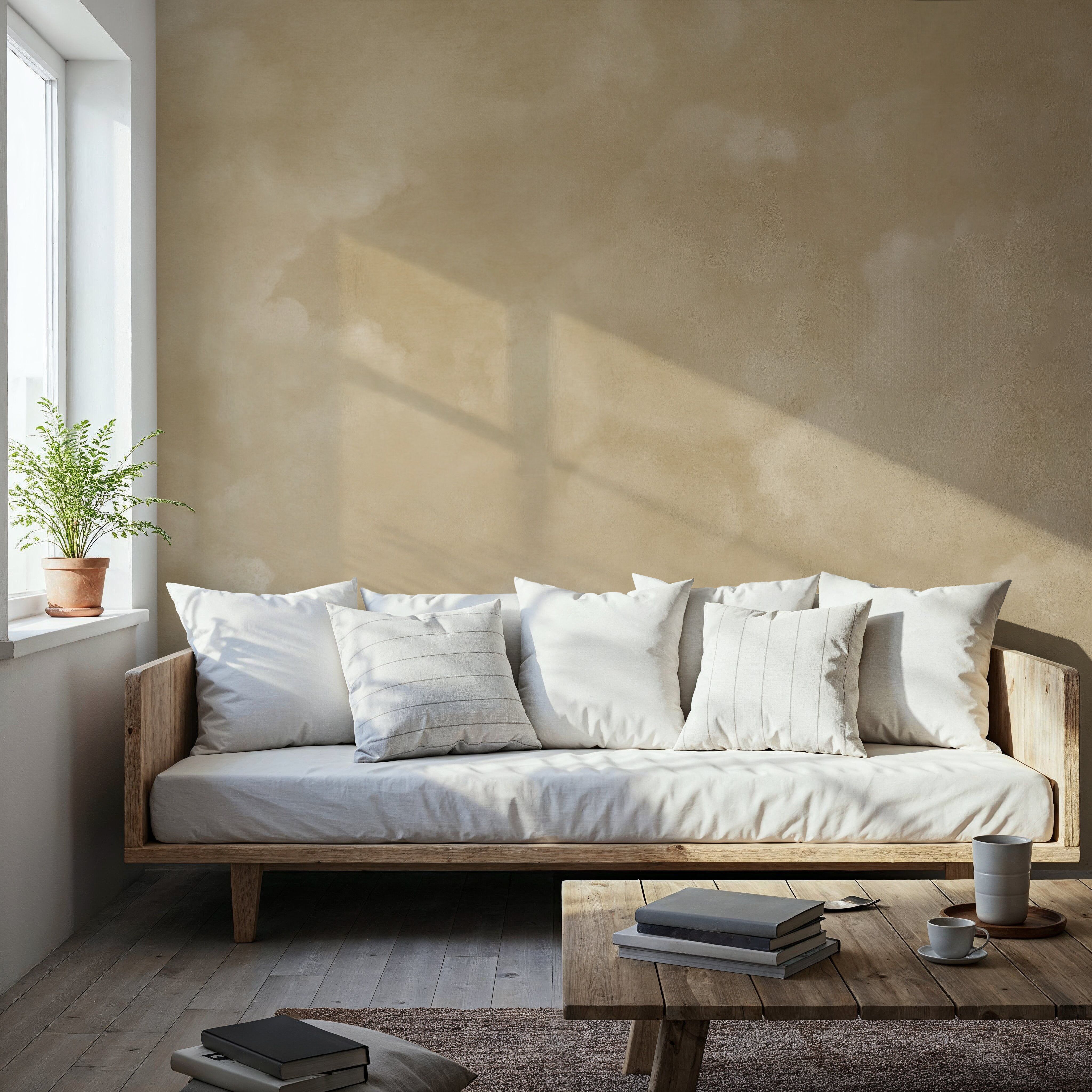 Painted Dreamy Clouds, Butter Yellow