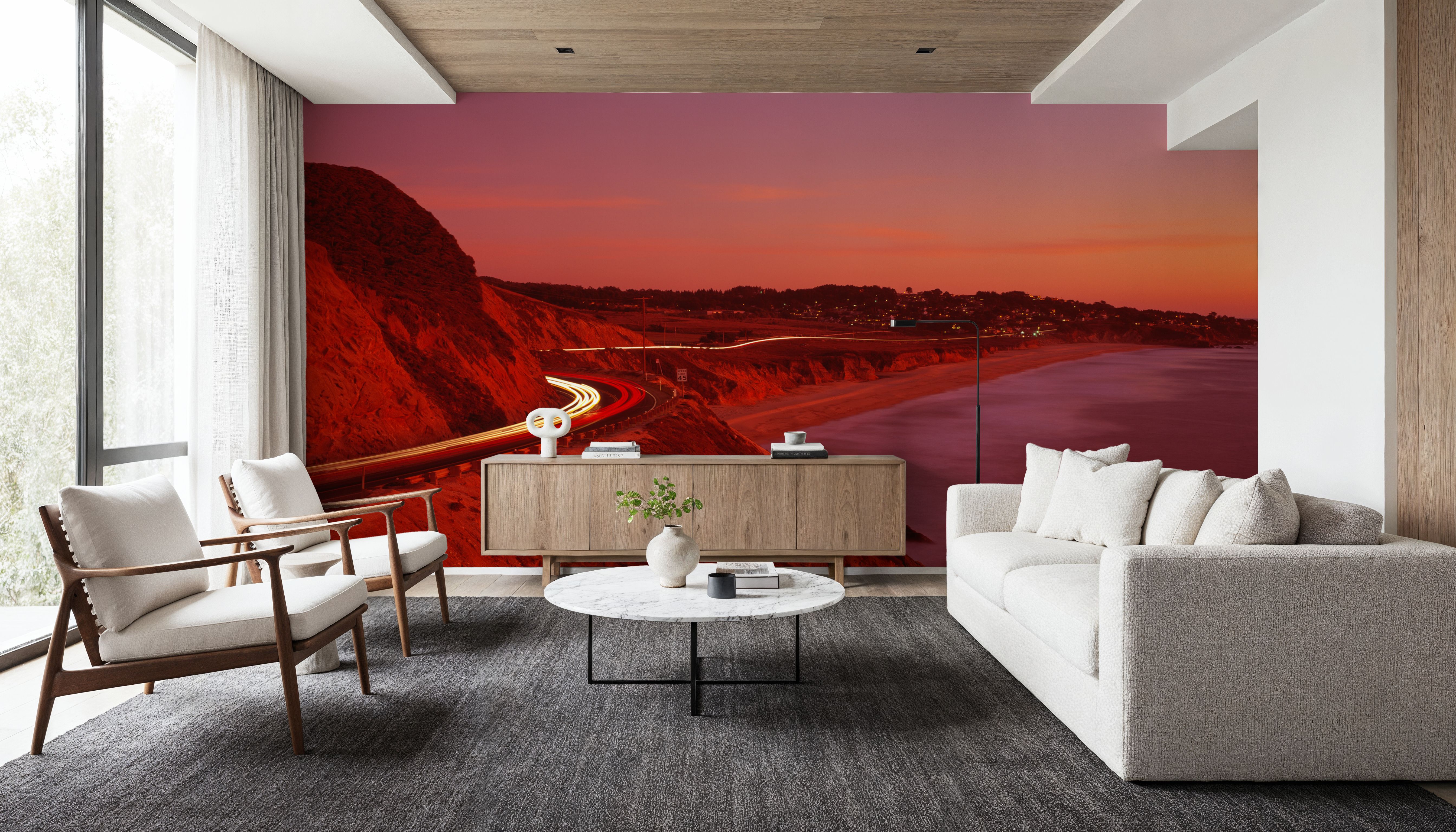 Sunset Coastal Journey, Tapeten