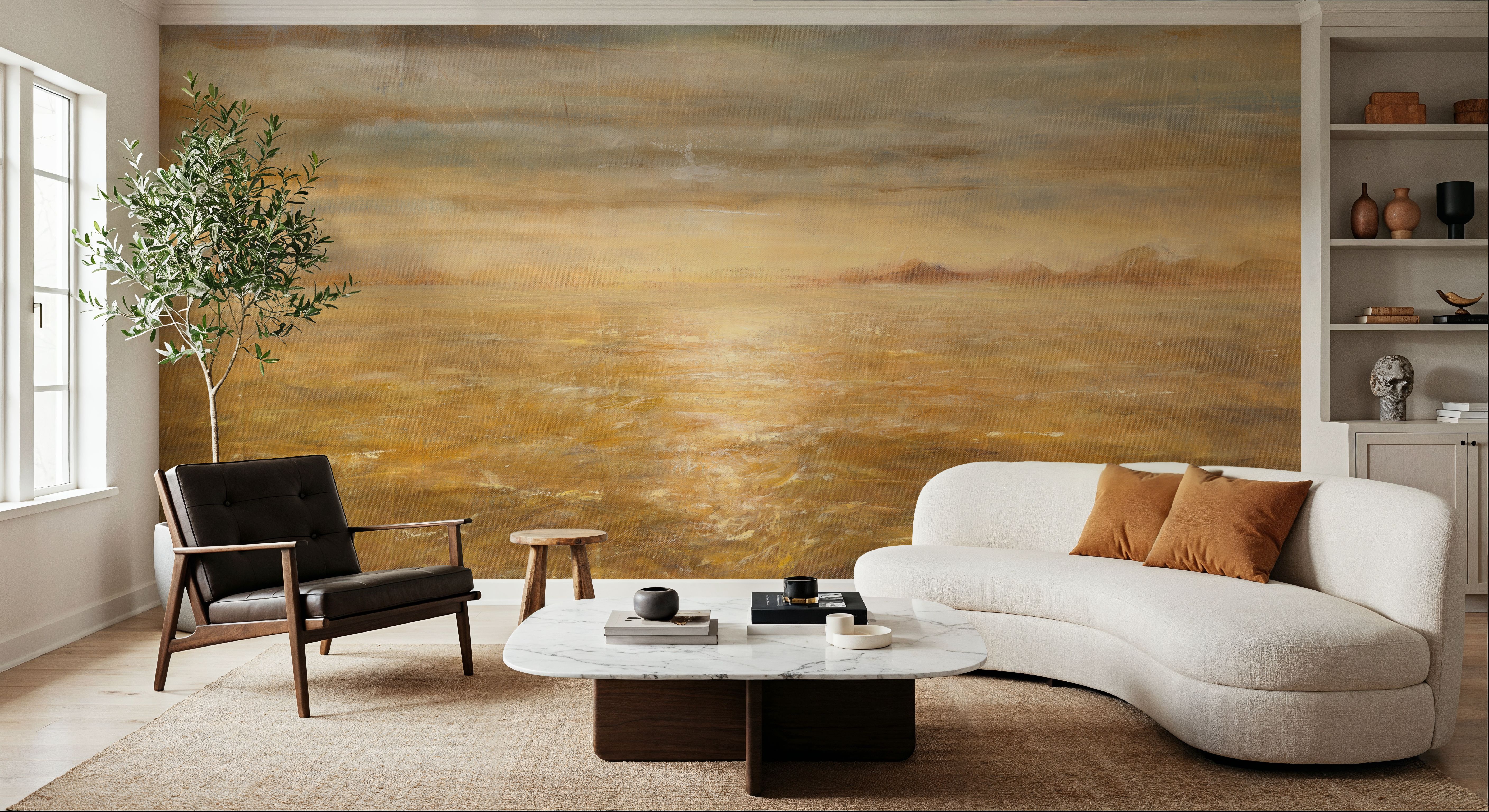 Serene Sea I Gold, Papel pintado