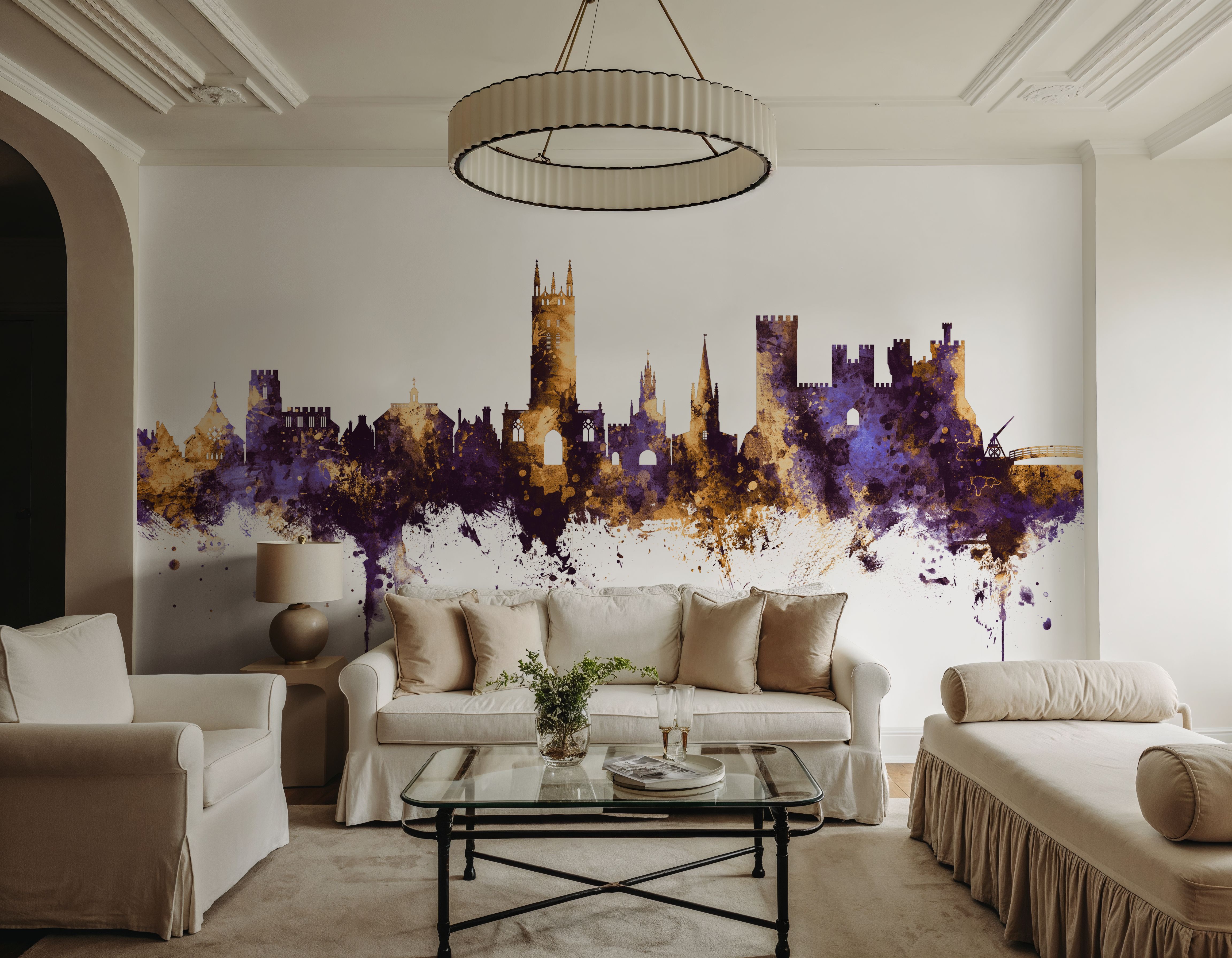 Warwick England Skyline Purple & Gold