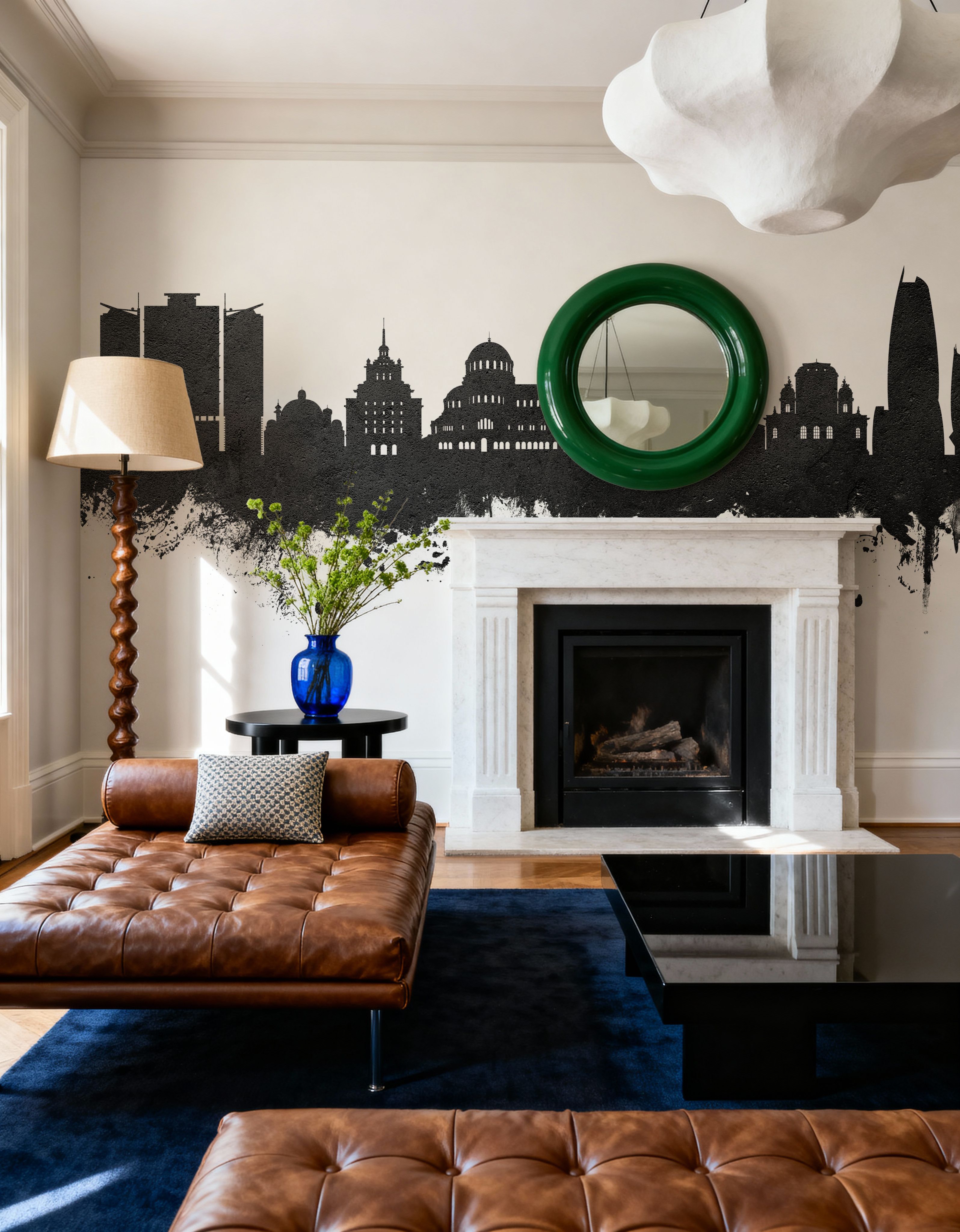 Sofia Bulgaria Skyline Black & White