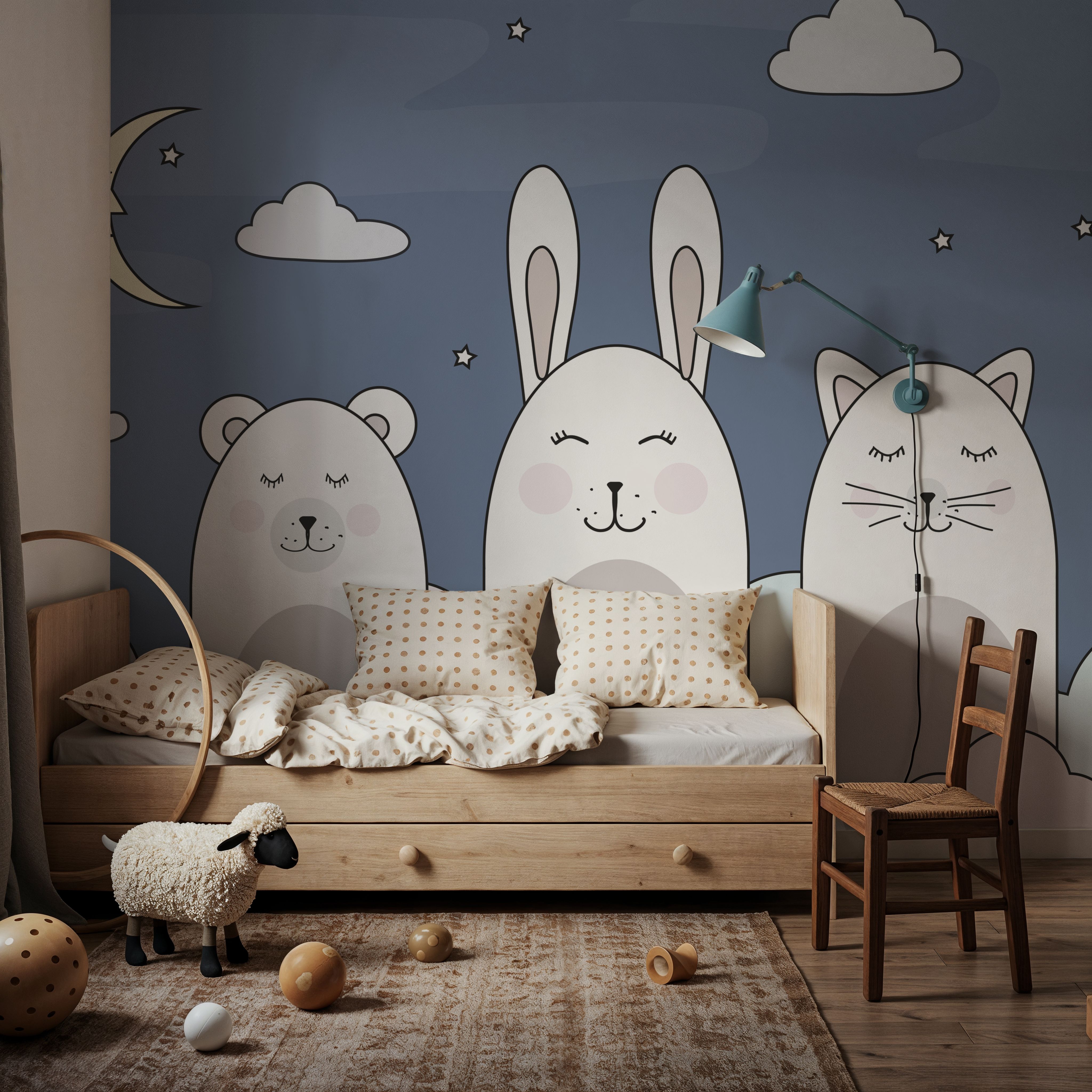 Sleeping Bunny Blue