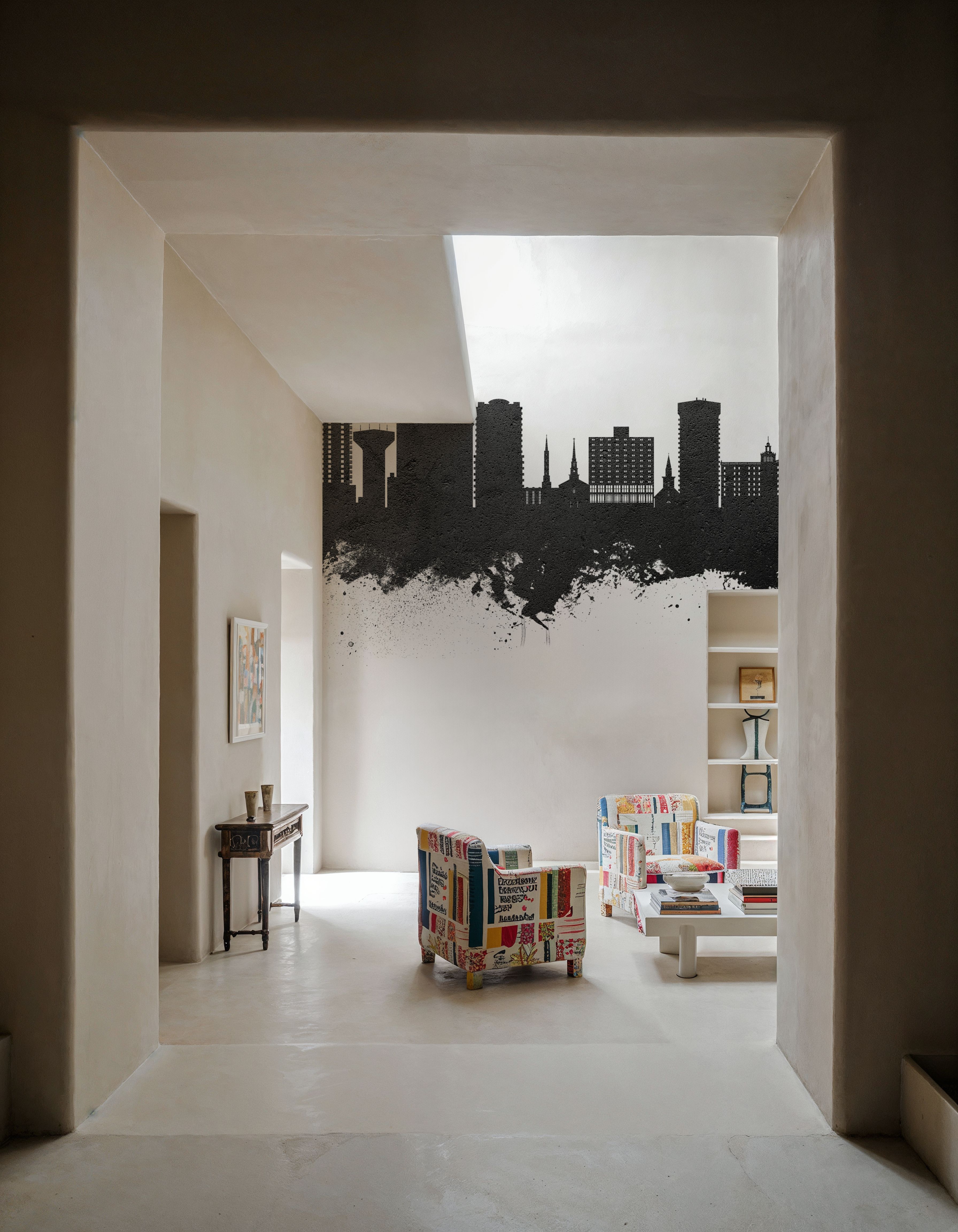 Virginia Beach Skyline Black & White