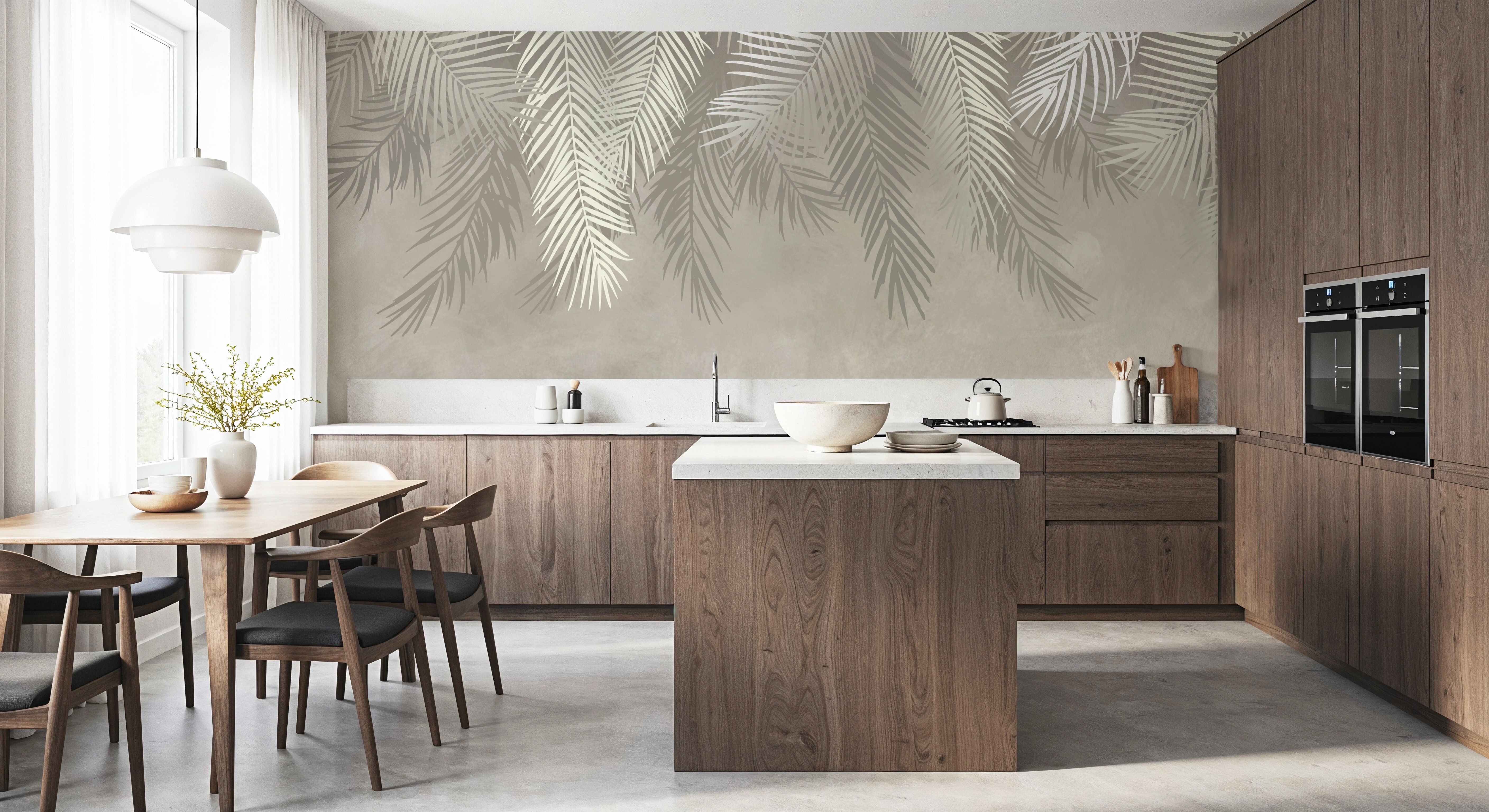 Palms Above, Sage Green