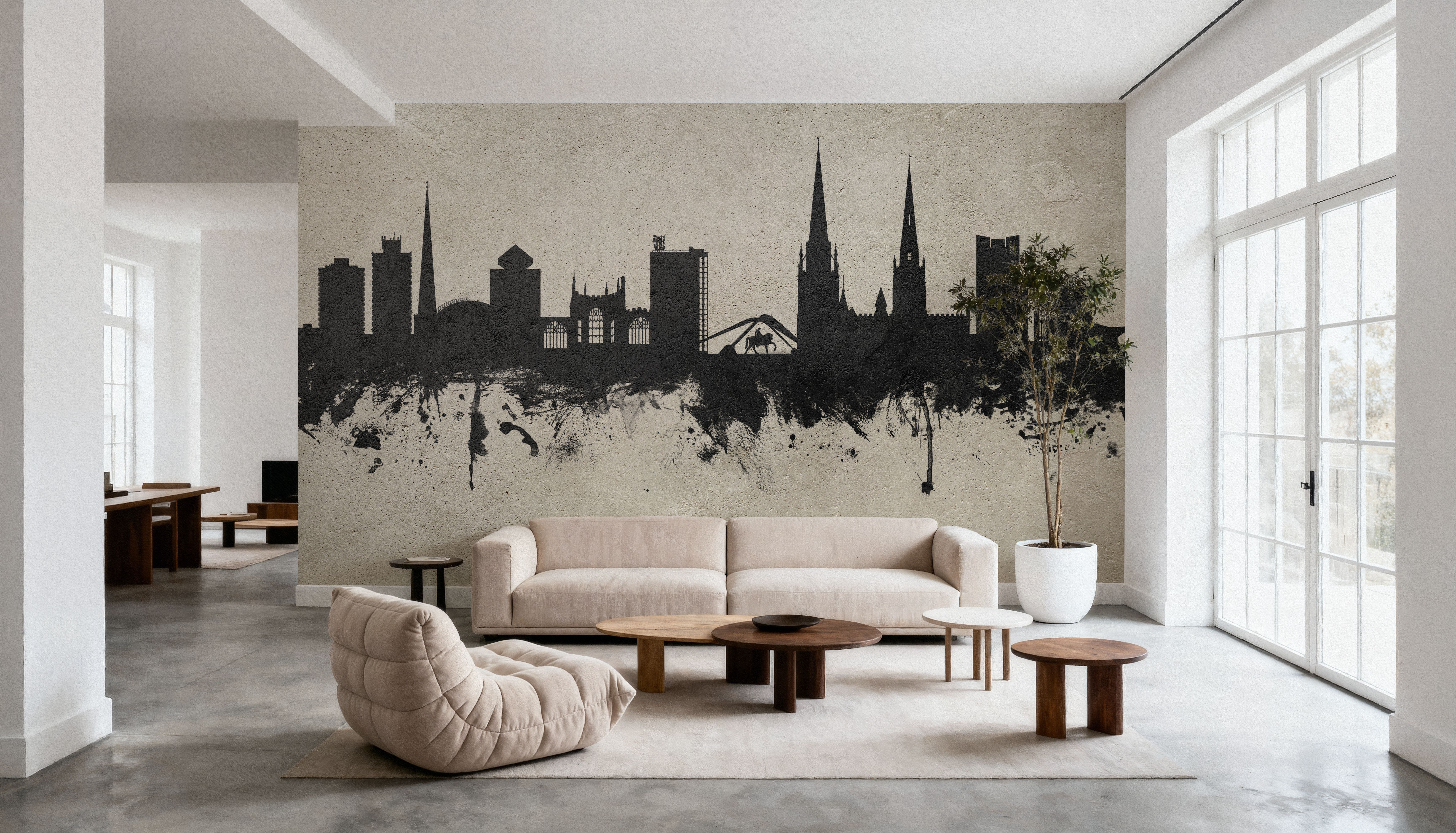 Coventry England Skyline Concrete, Wallpaper