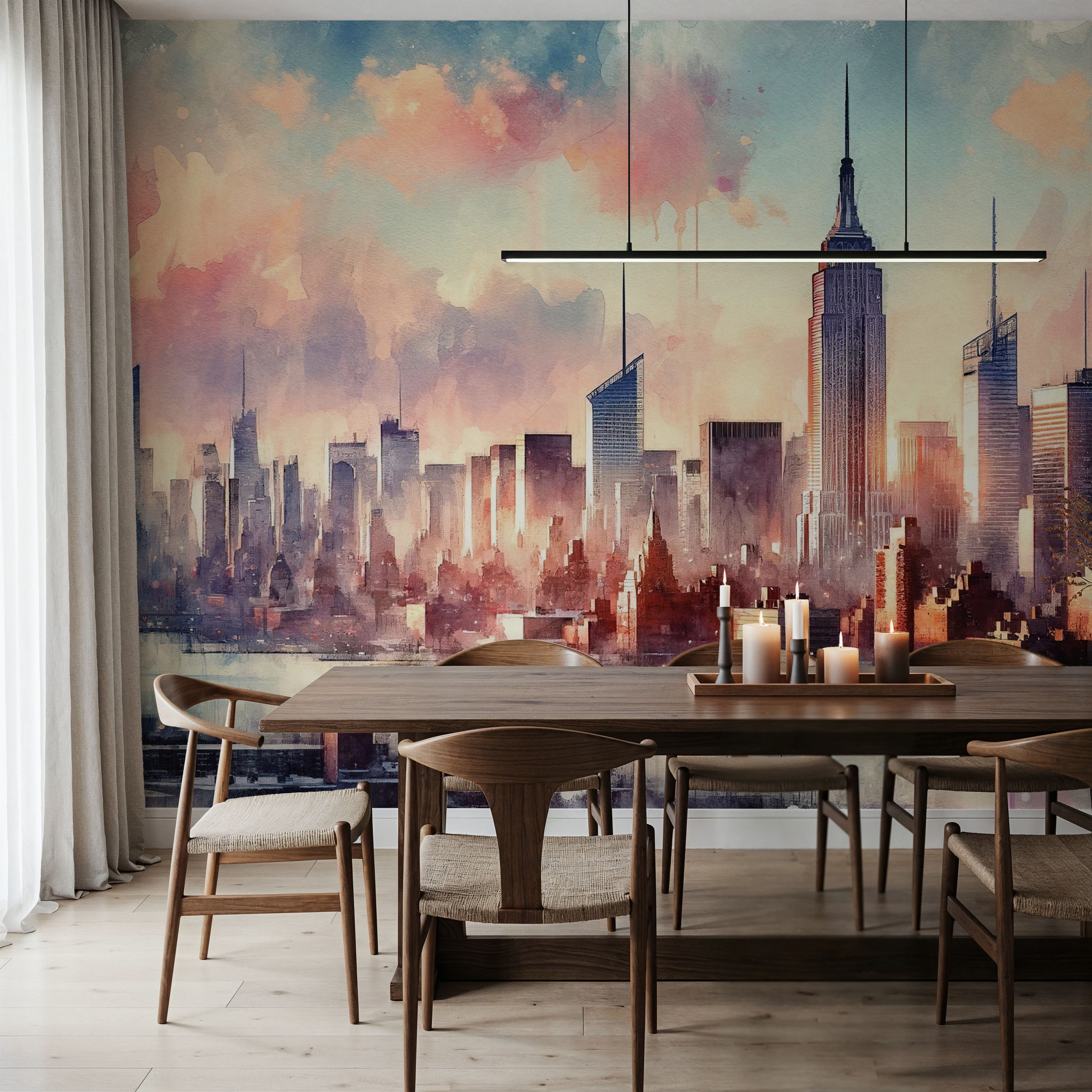 Sunset Hues Over NYC