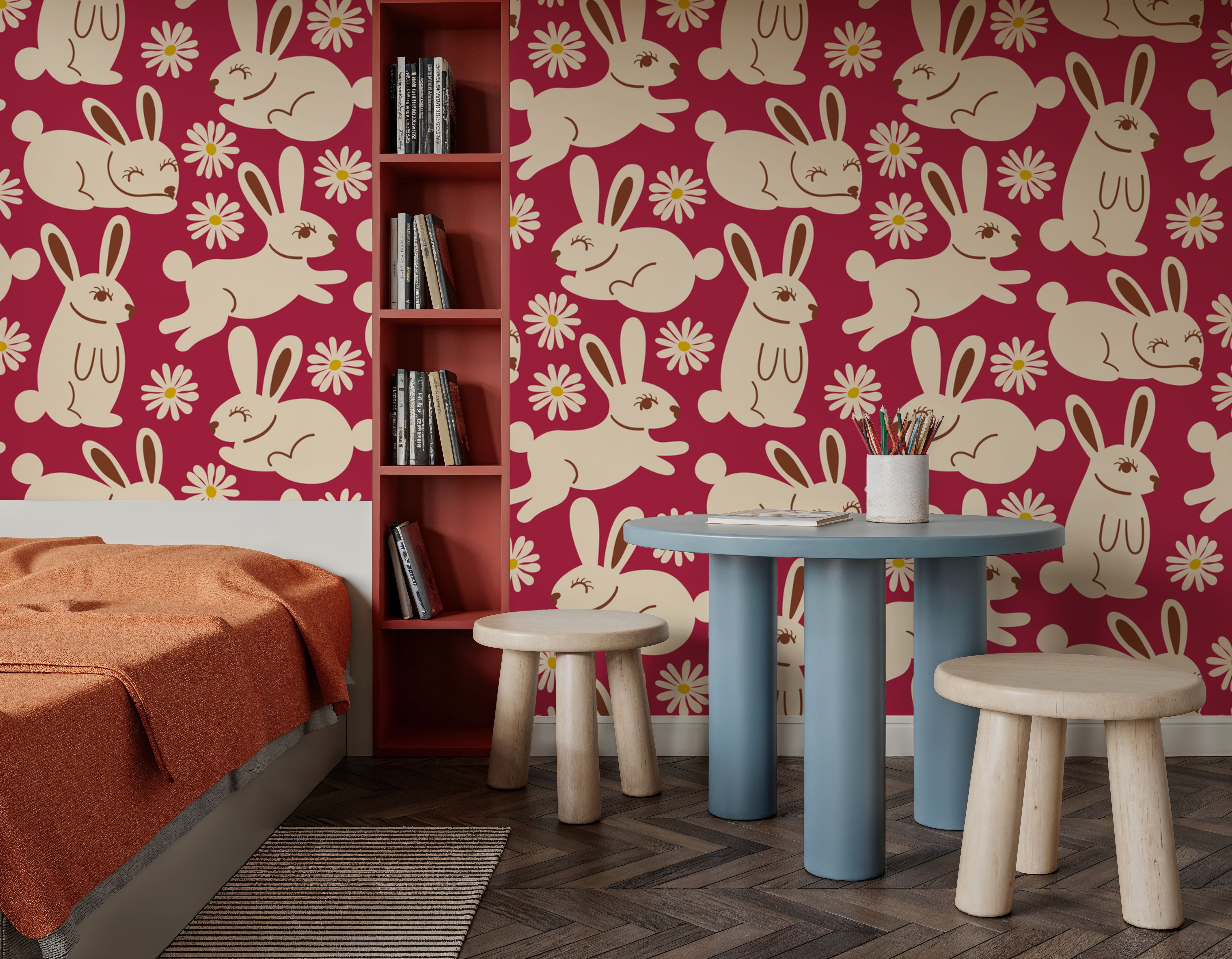 Blissful Bunnies, Fuschia