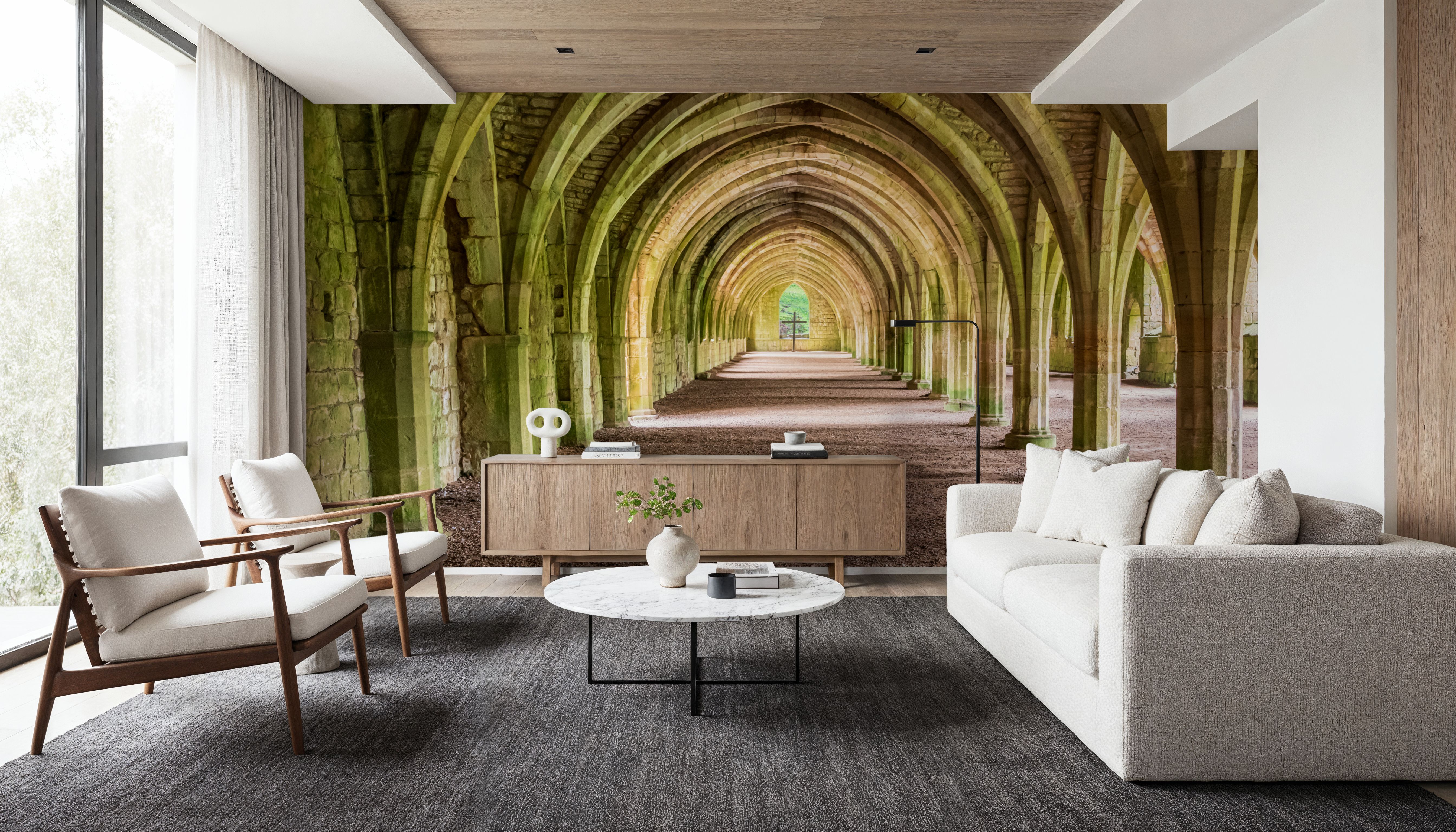 Fountains Abbey Left, Wallpaper