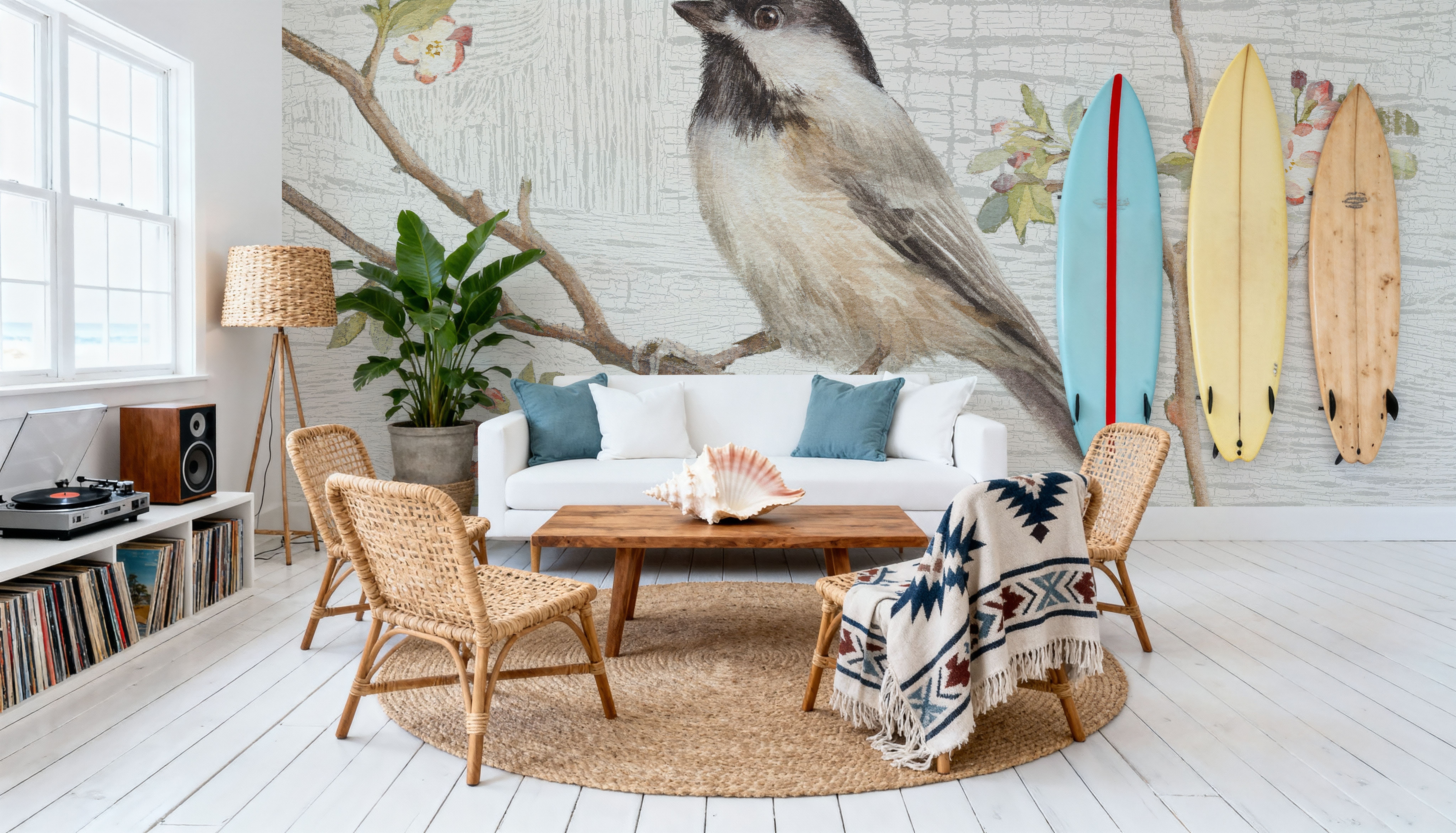 Black Capped Chickadee Vintage