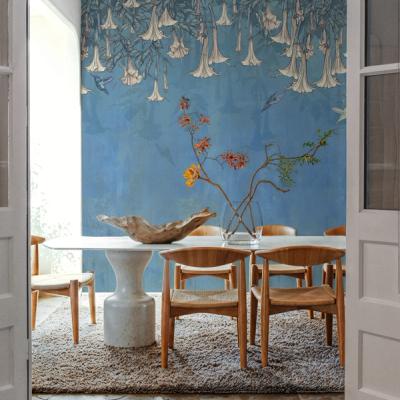 Hummingbirds and Trumpets Blue