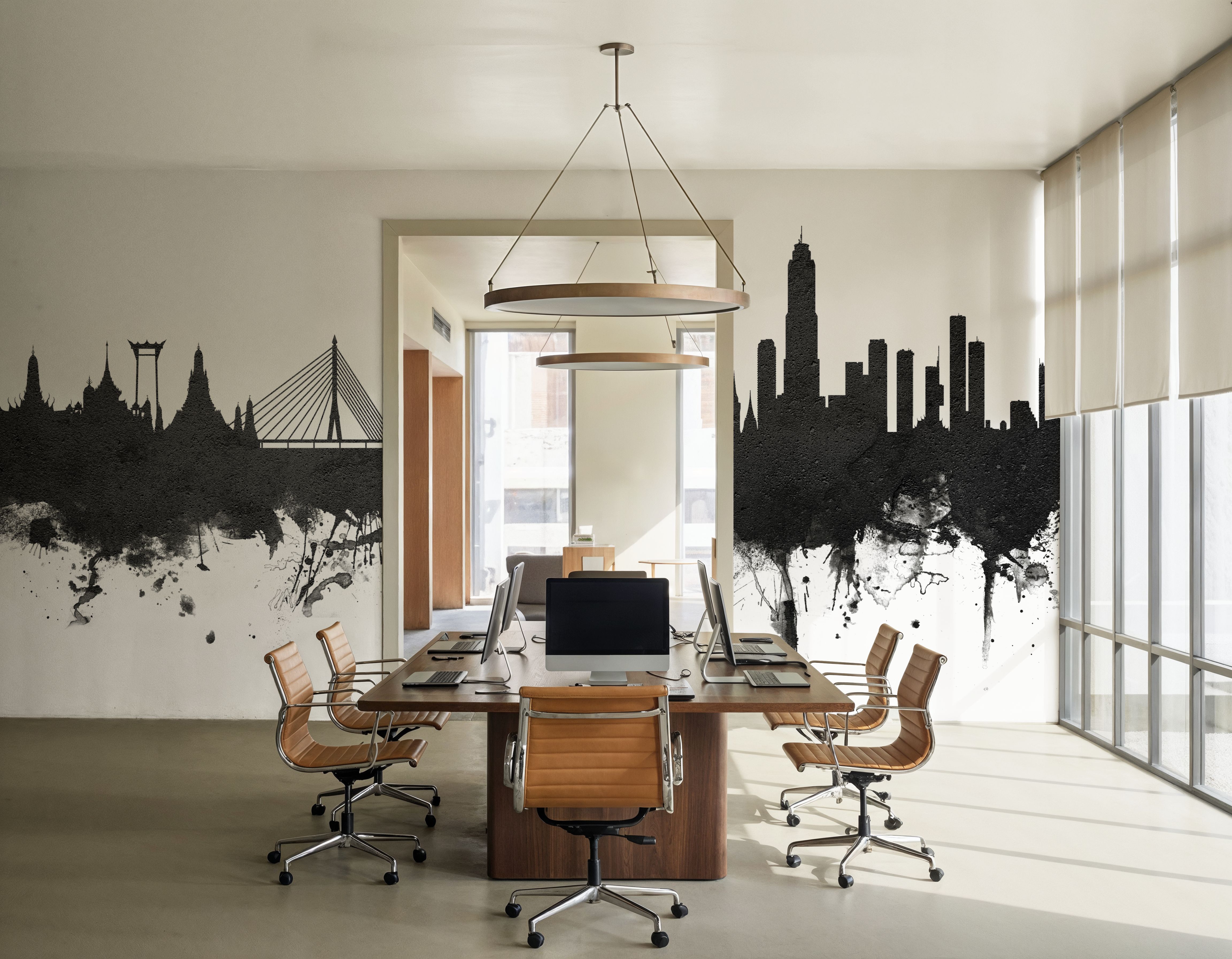 Bangkok Thailand Skyline Black & White