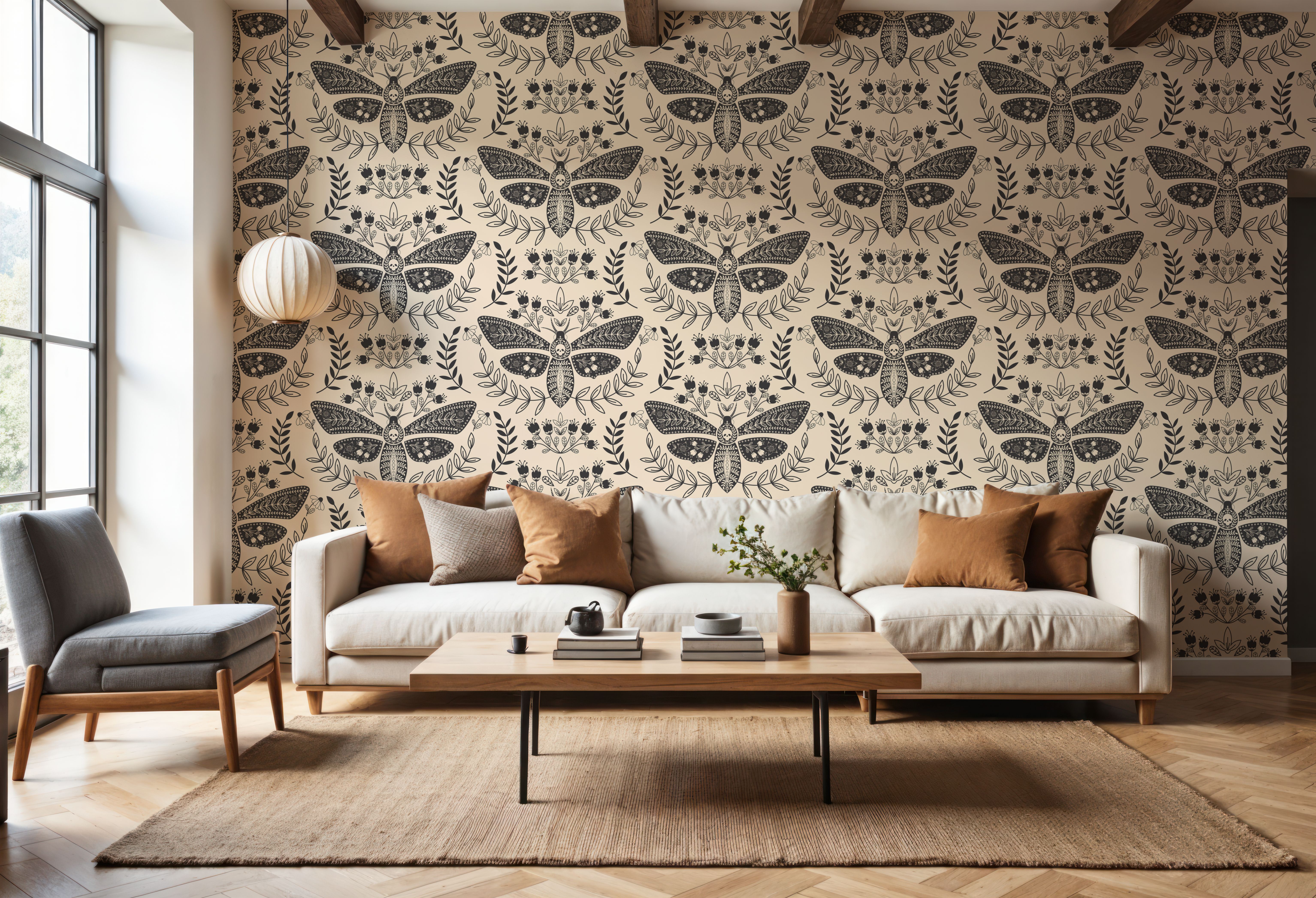 Deaths Head Moth, Grey