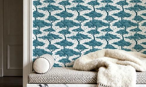 Tree Canopy, Teal on Snow