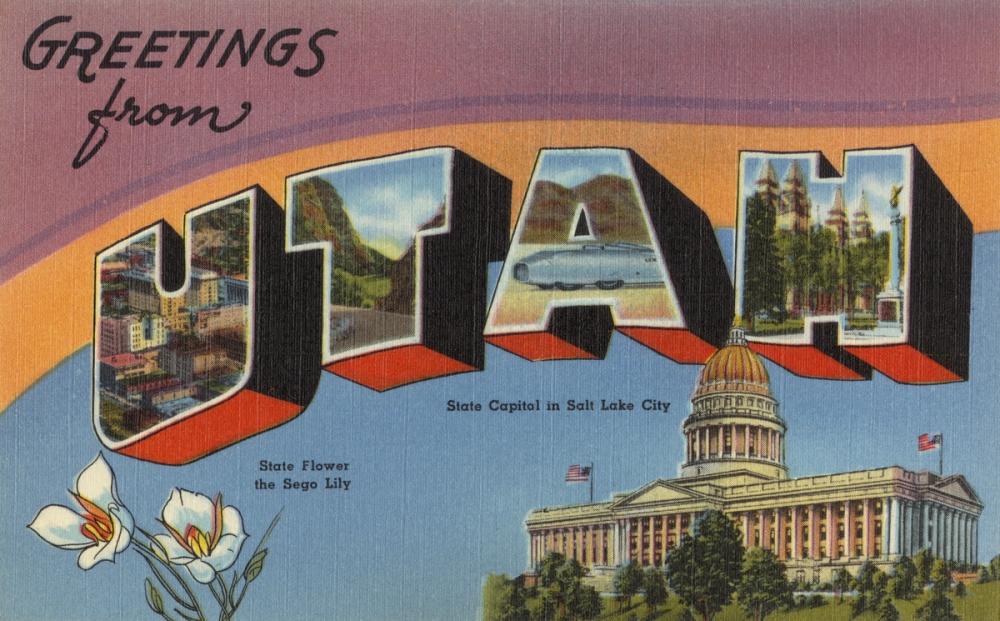 Greetings from Utah - Screenprint Postcard