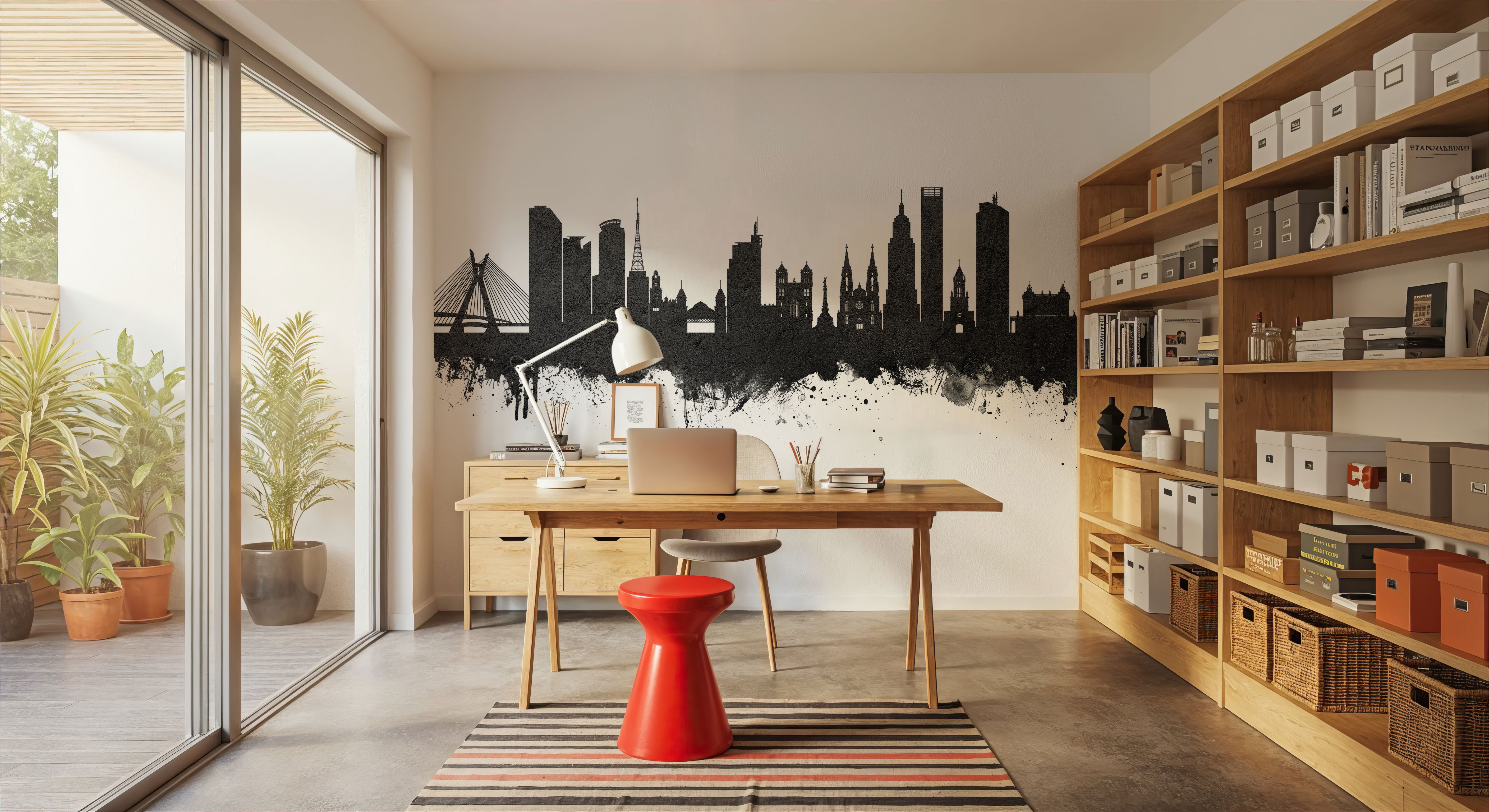 São Paulo Brazil Skyline Black & White, Wallpaper