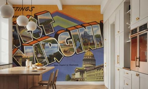 Greetings from West Virginia - Screenprint Postcard