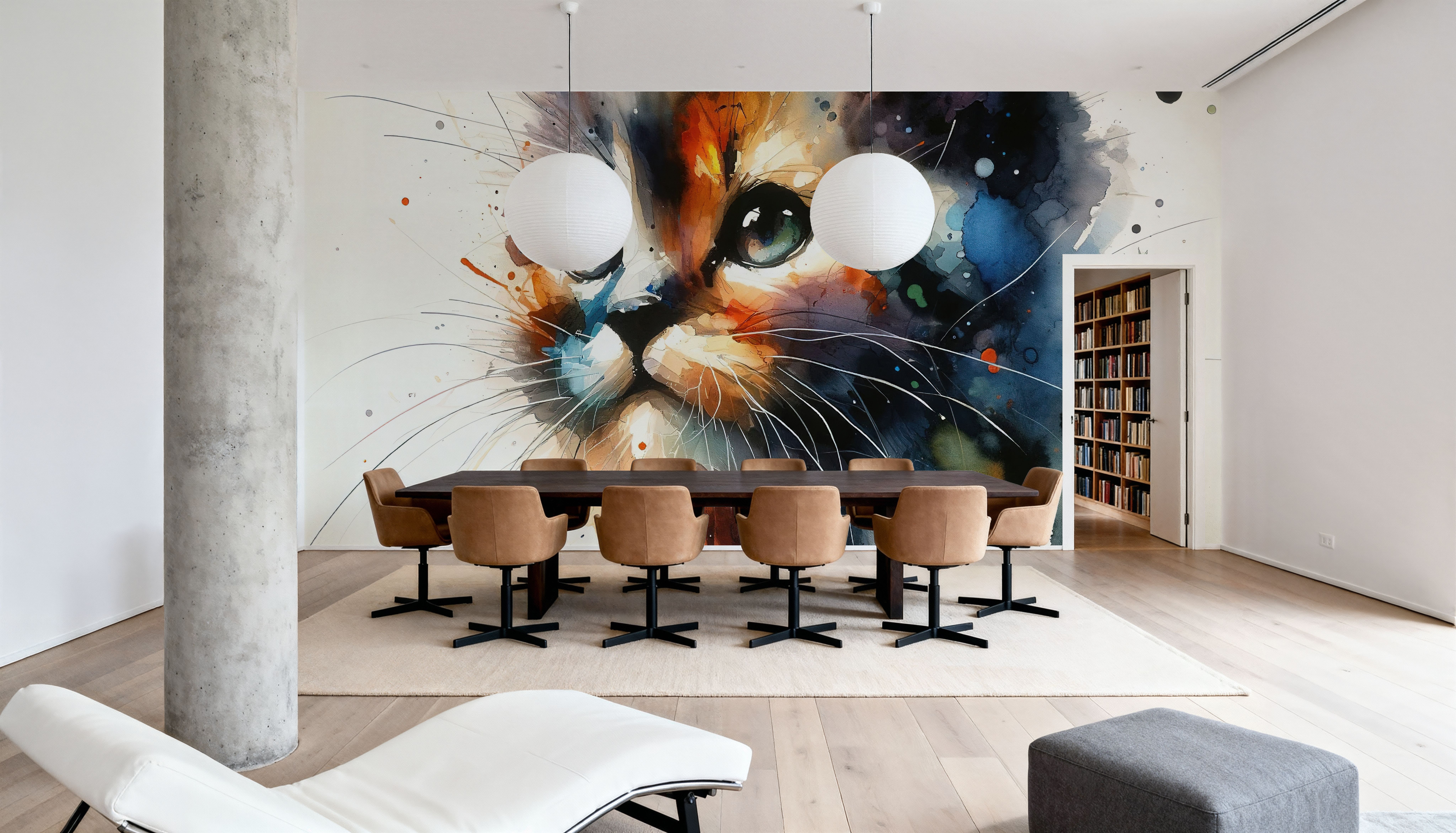 Watercolor Cat, Tapet