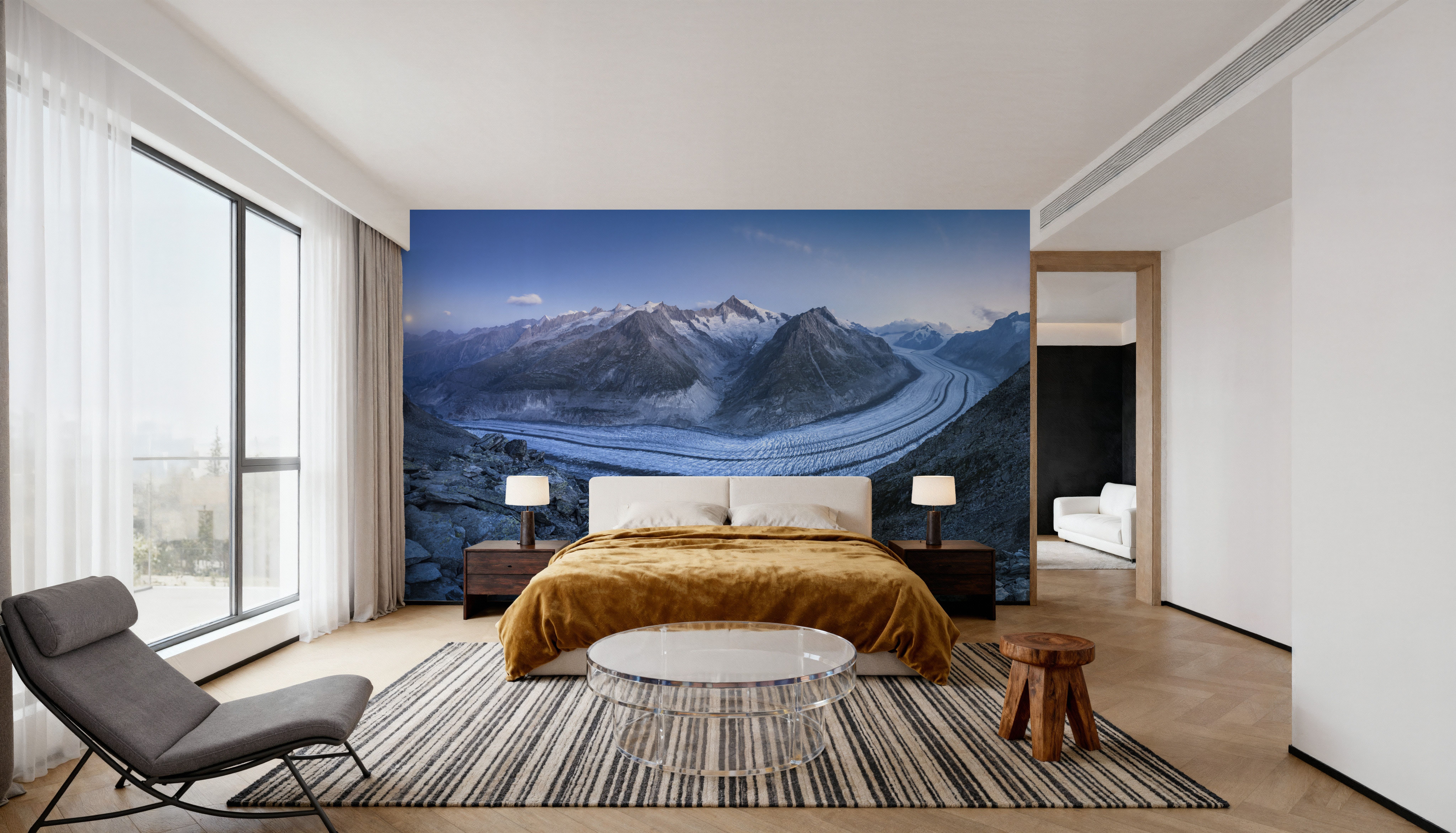 Aletsch Glacier Moon