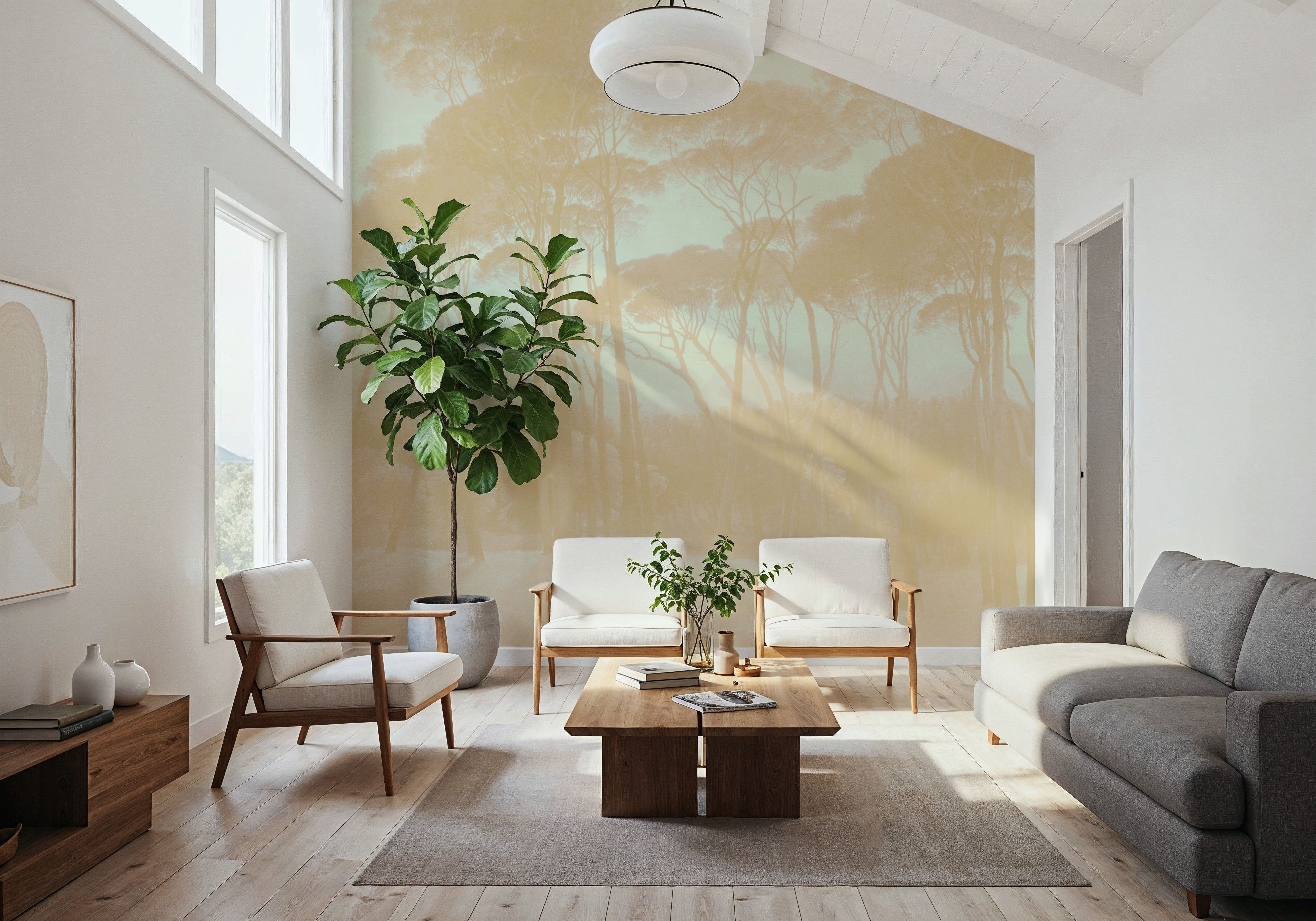 Mediterranean Pine Landscape, Apricot