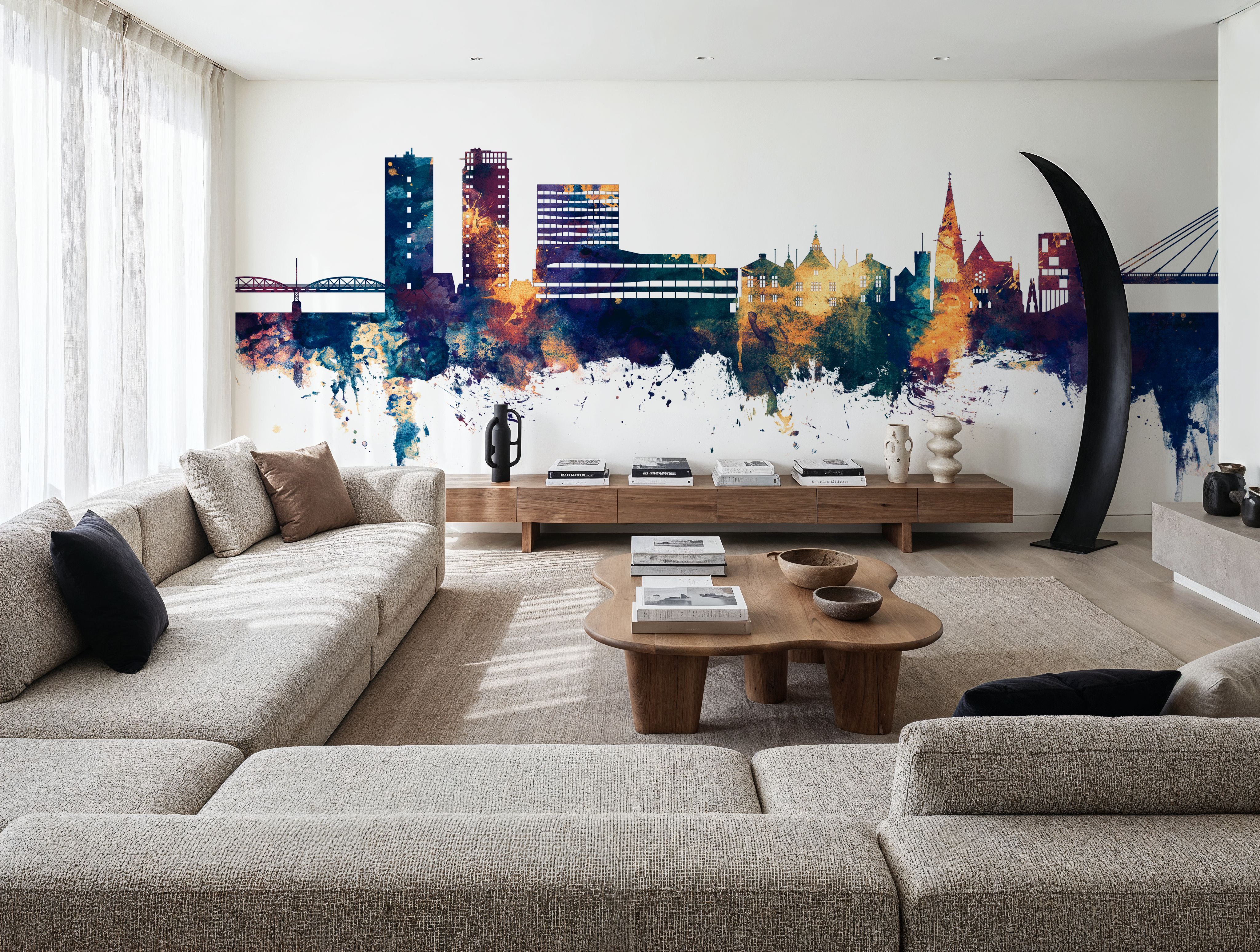 Umeå Skyline Blue & Bronze