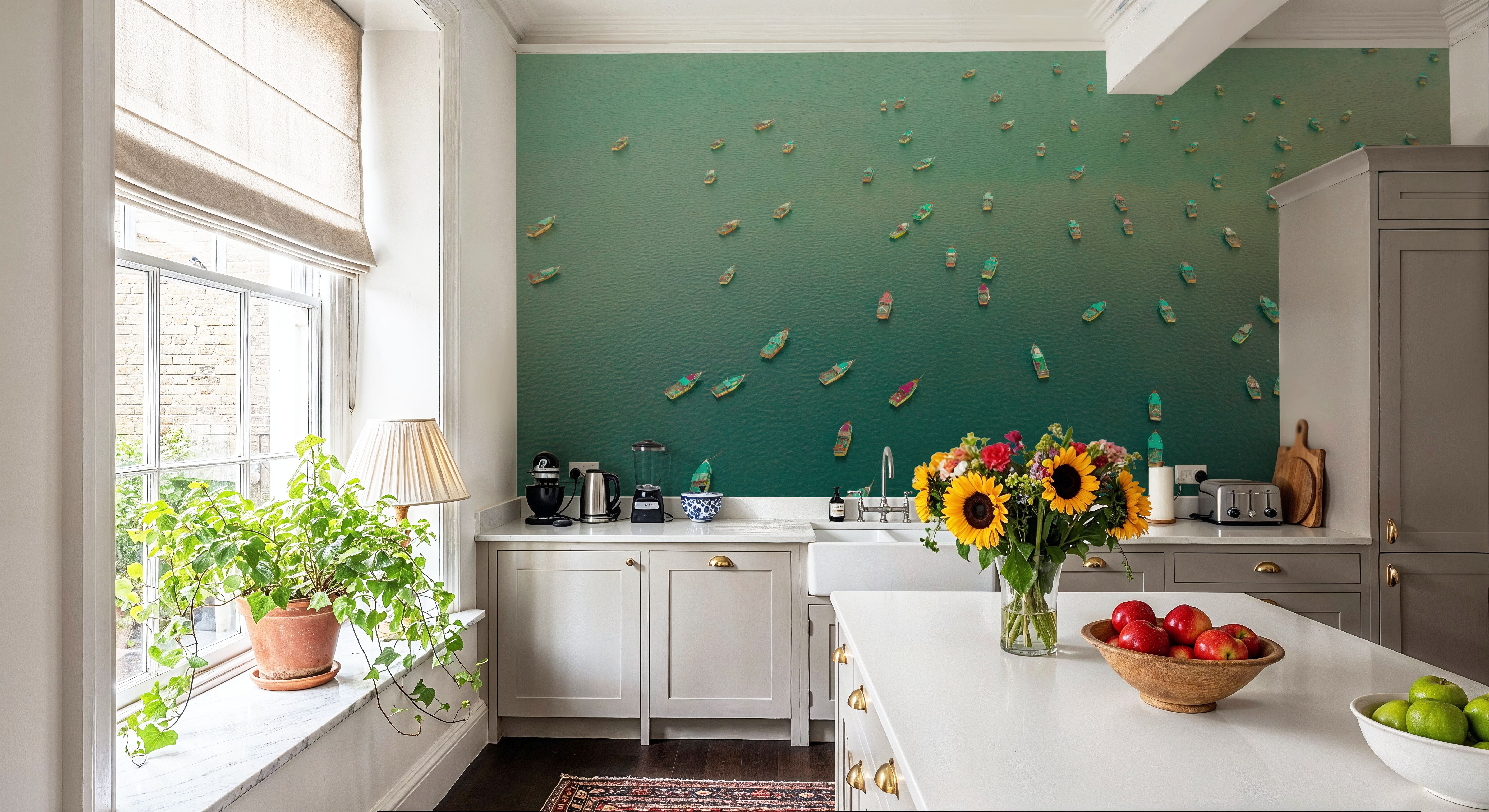 Teal Waters, Wallpaper