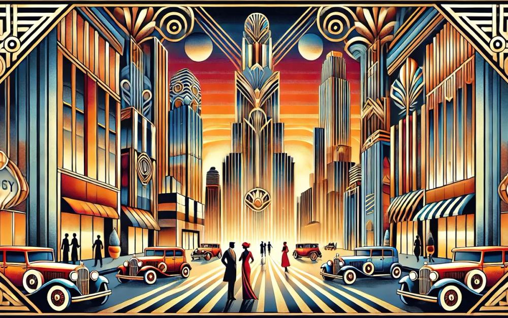 Elegant Art Deco Cityscape