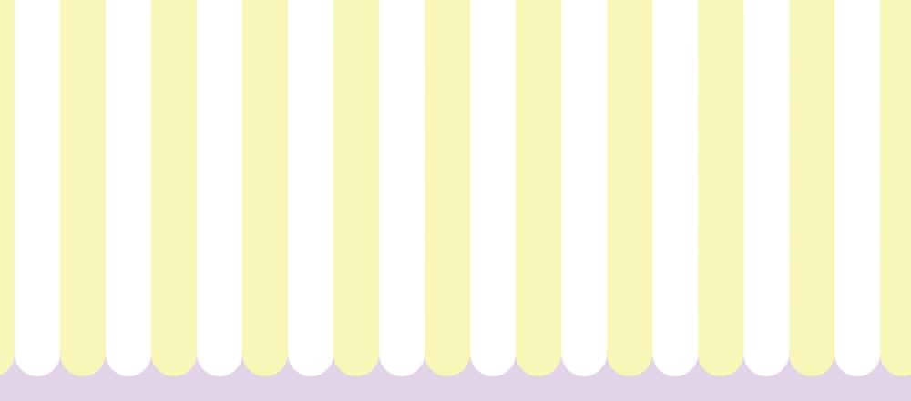 Scalloped Circus Stripes, Yellow