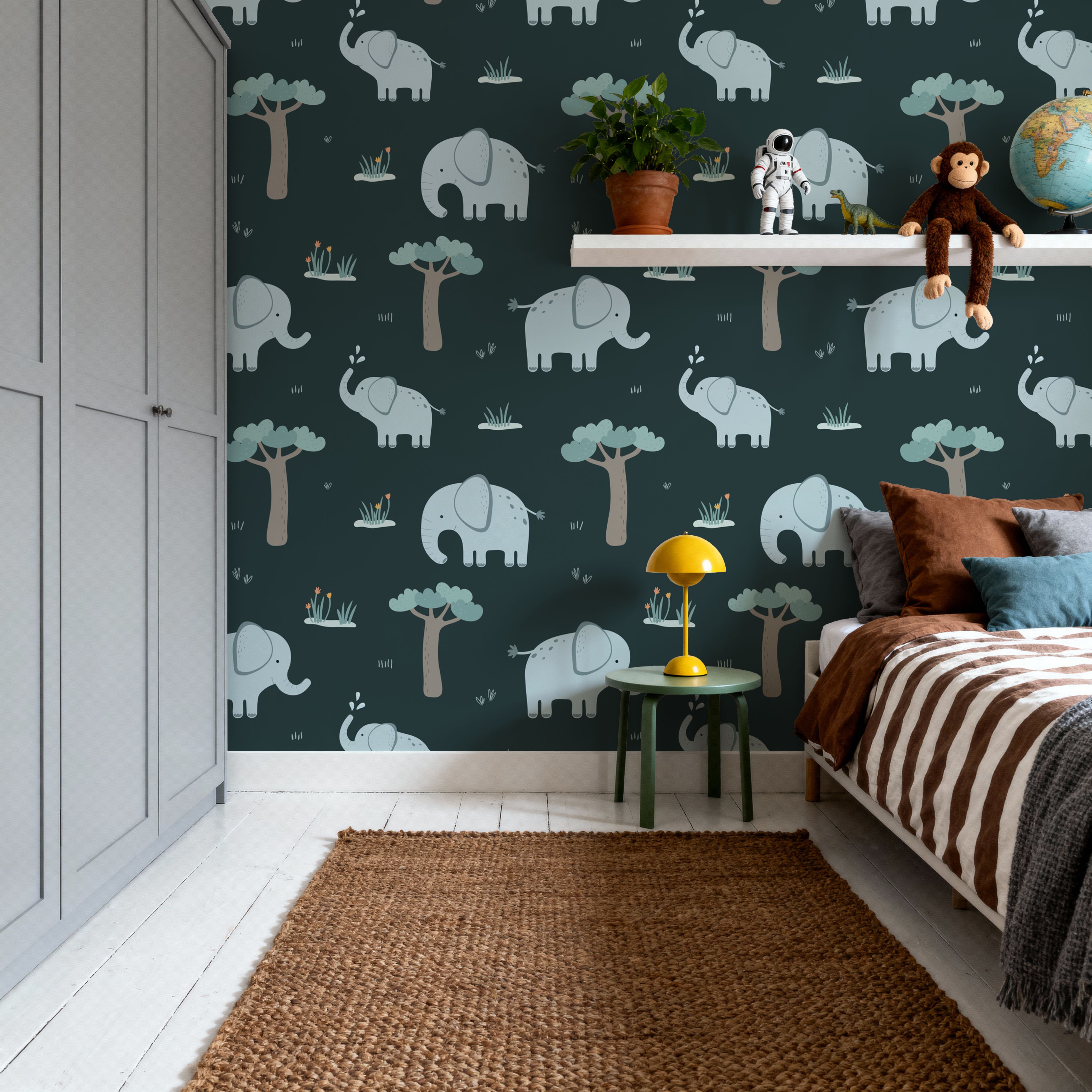 Elephant Greetings Illustration