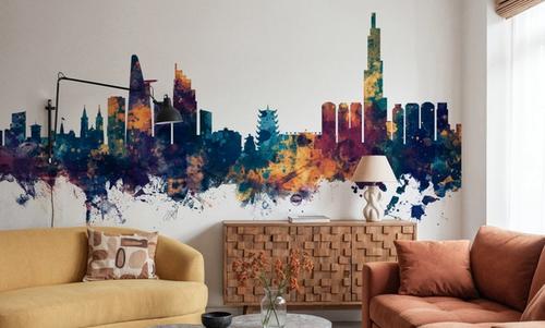 Ho Chi Minh City Vietnam Skyline Blue & Bronze
