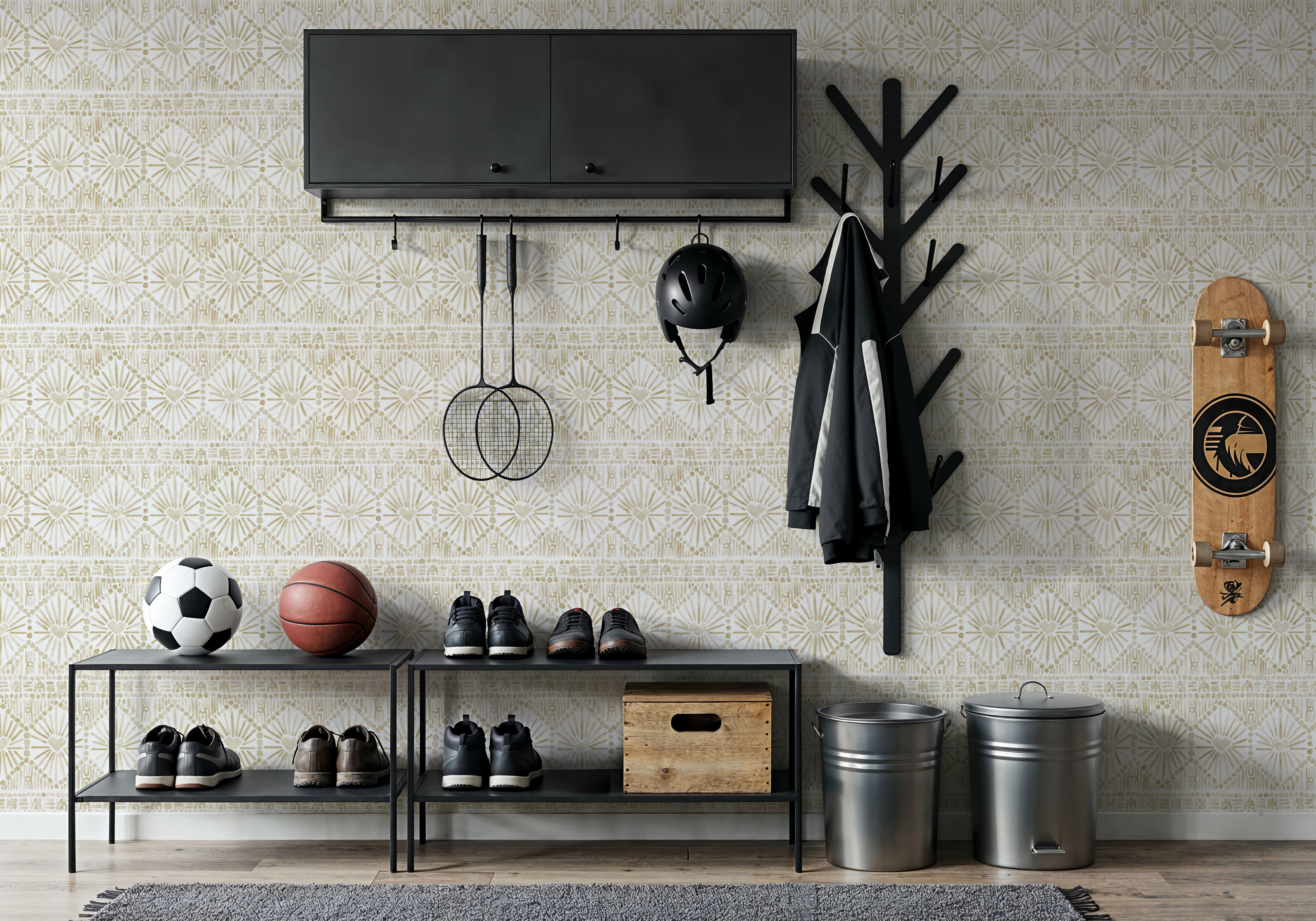 Paradise Fountain Beige on White