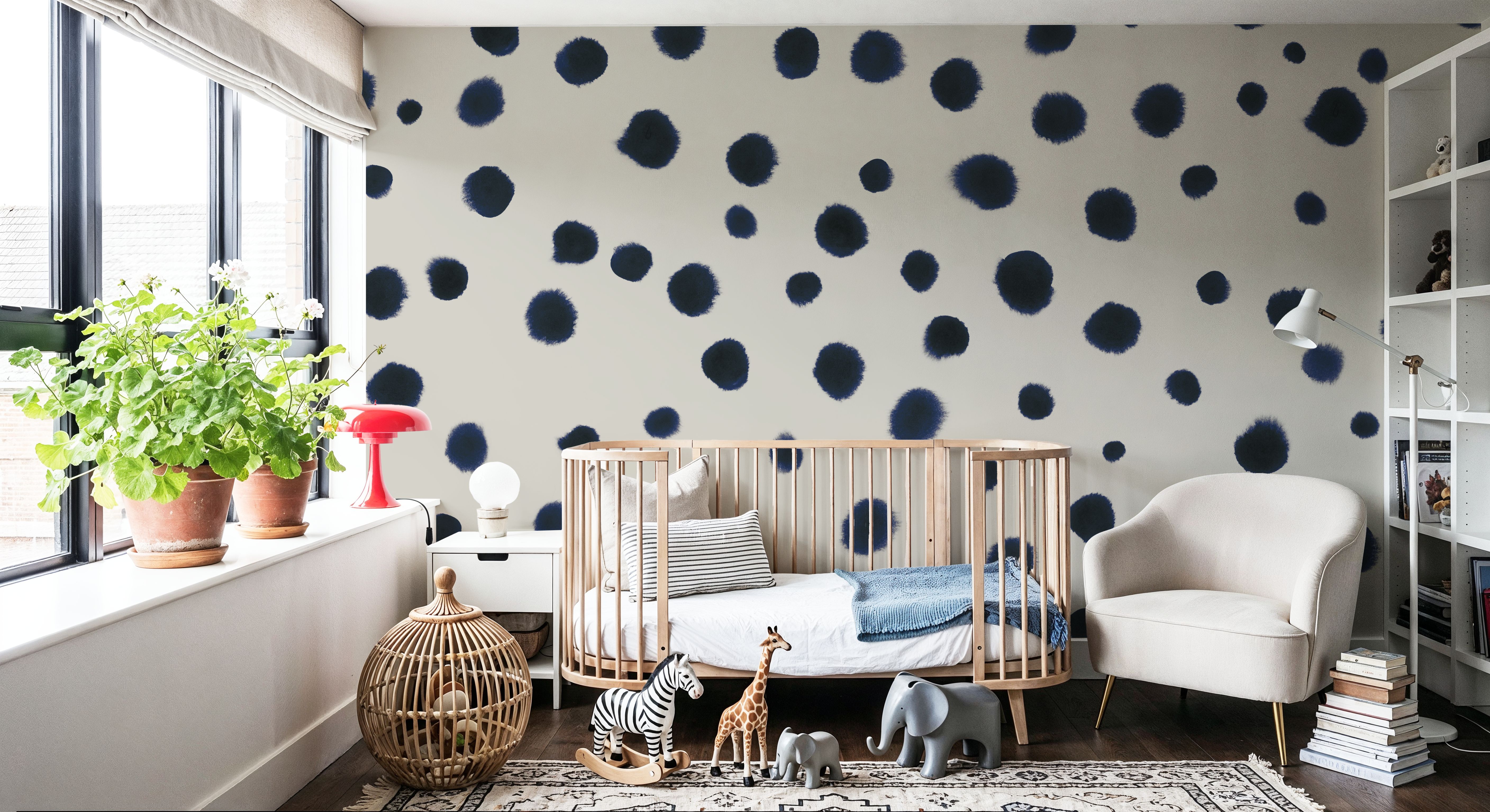 Dalmatian, Ink Blue, Papel pintado