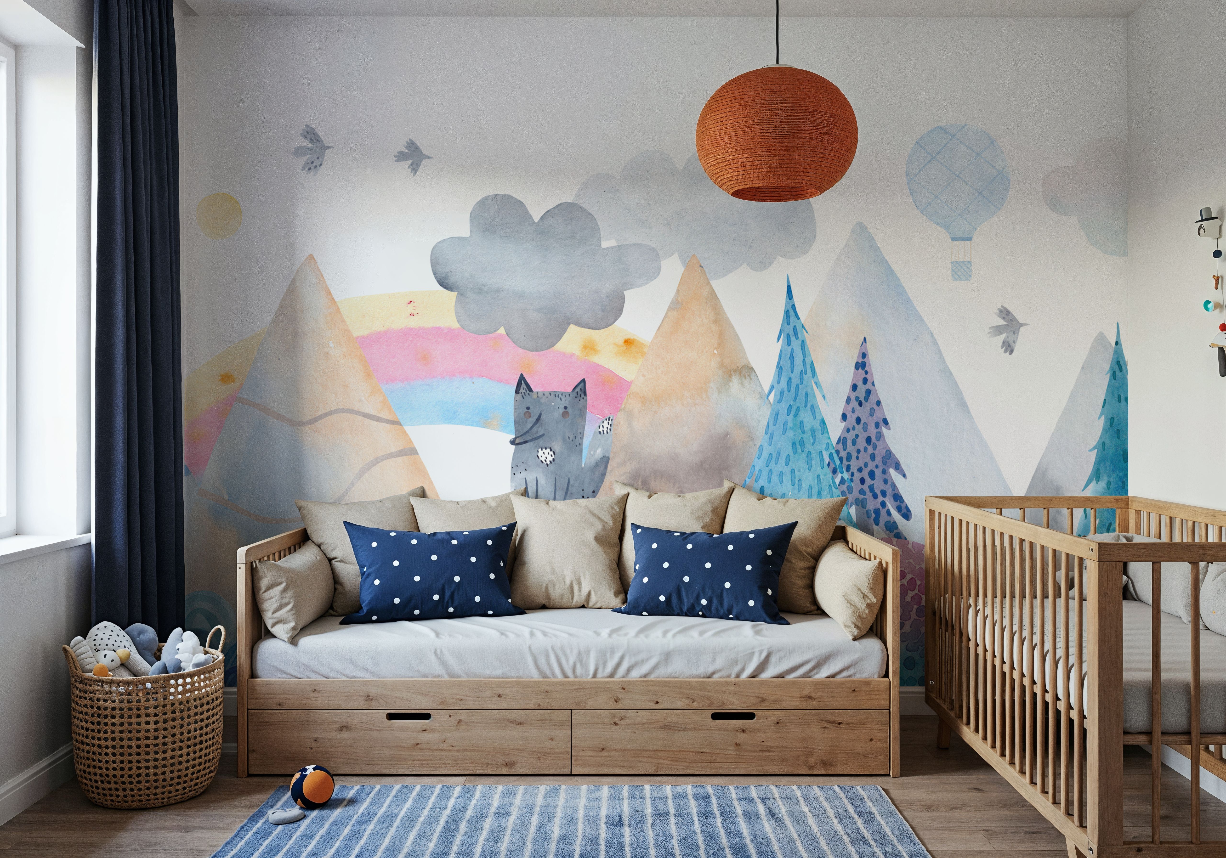 Baby Wolf Forest, Papier peint