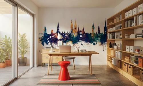 Lubeck Germany Skyline Blue & Bronze