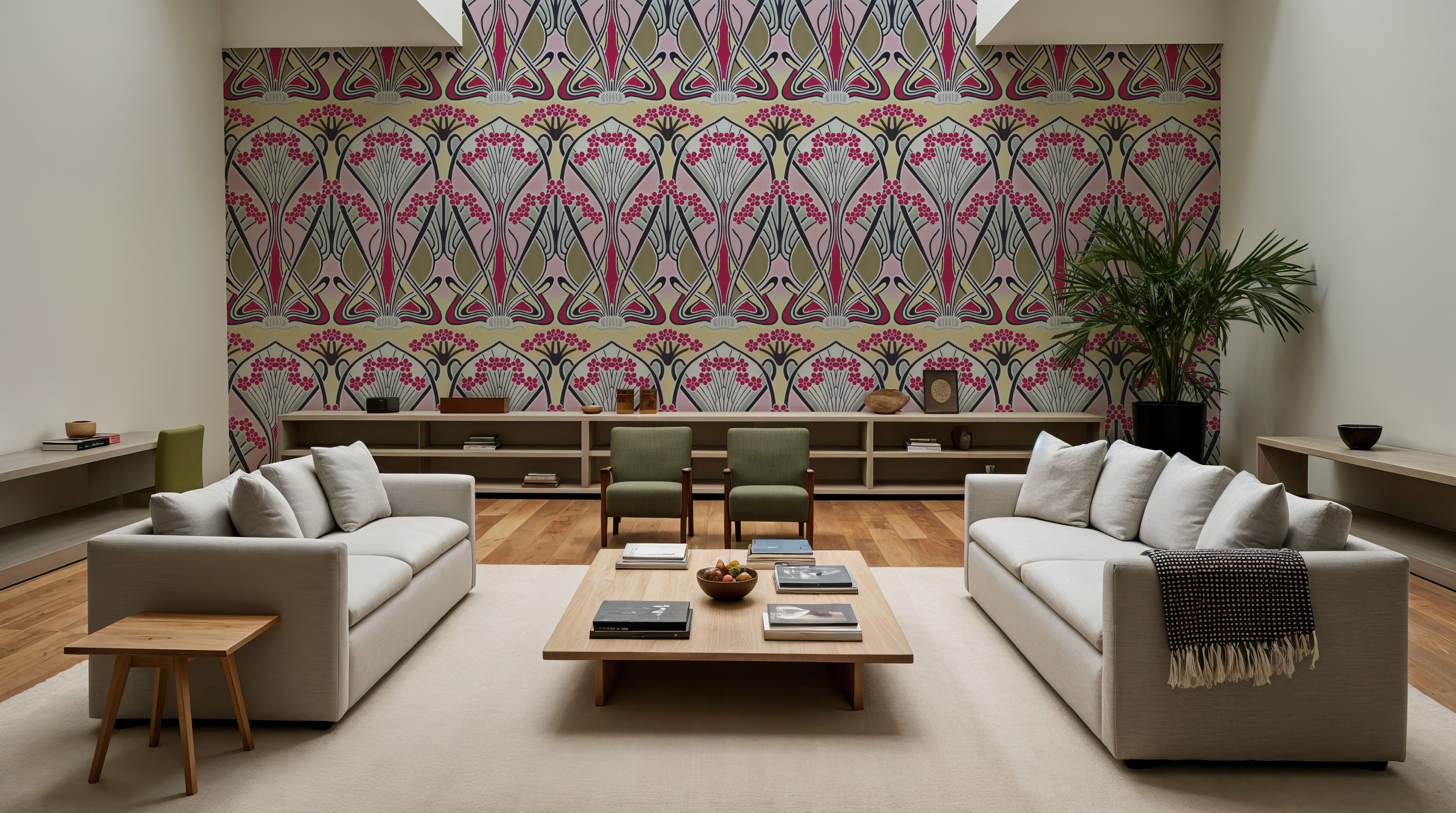 Floral Art Deco Aura, Pink Pop