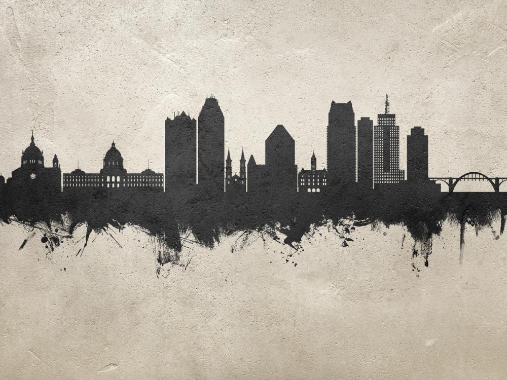 Saint Paul Minnesota Skyline Concrete
