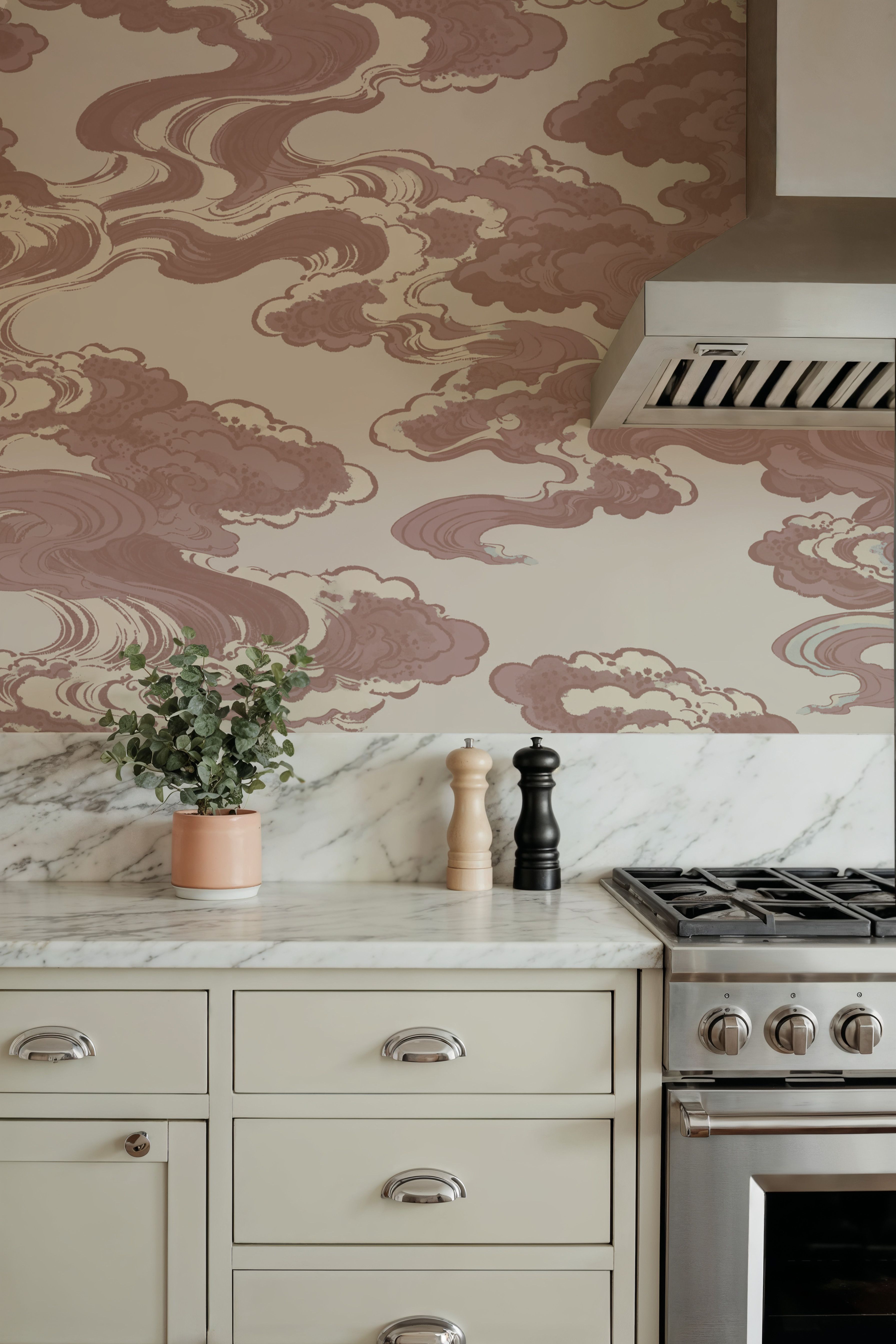 Ukiyo-e Clouds, Dusty Rose