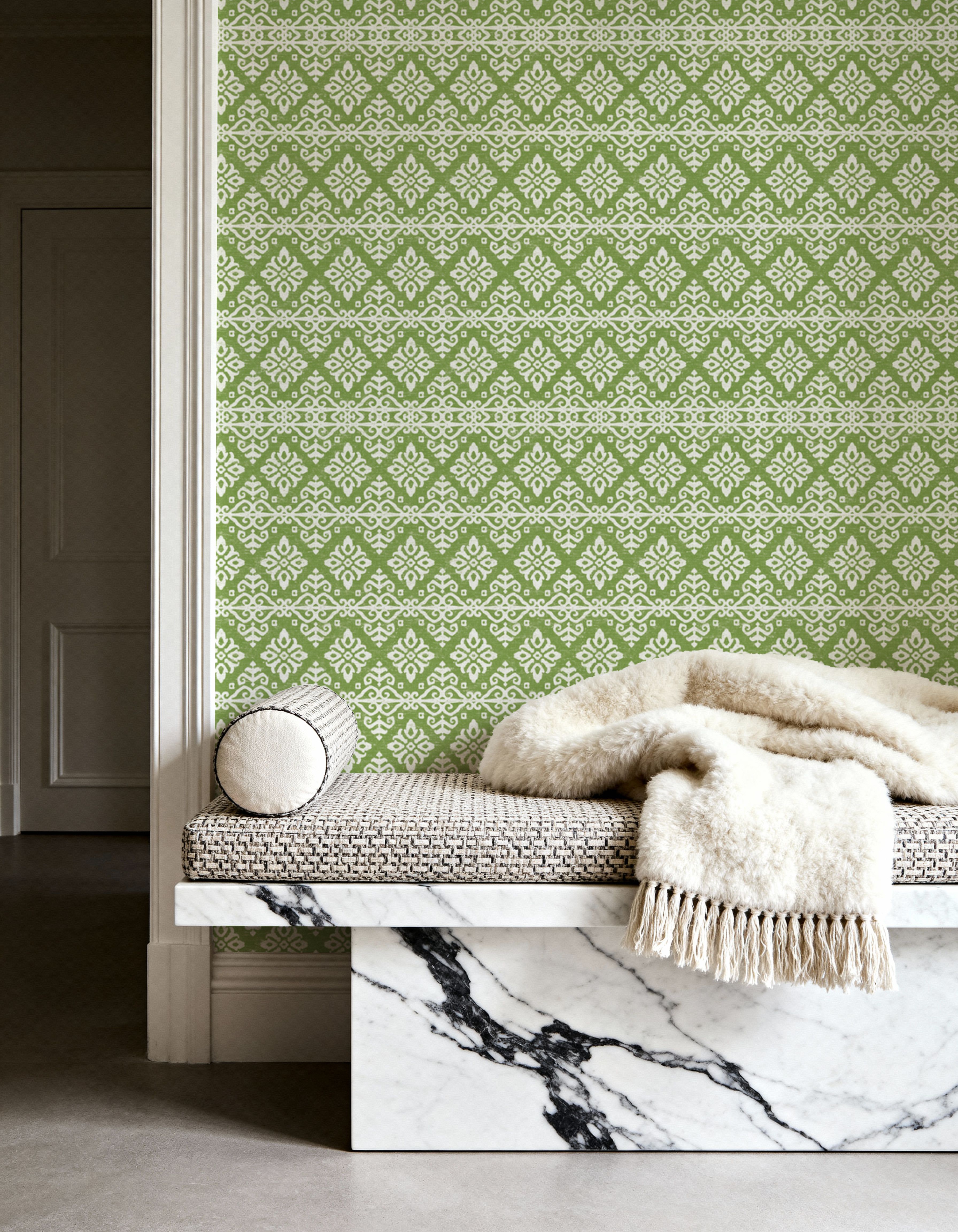 Amadora Squares Green, Behang