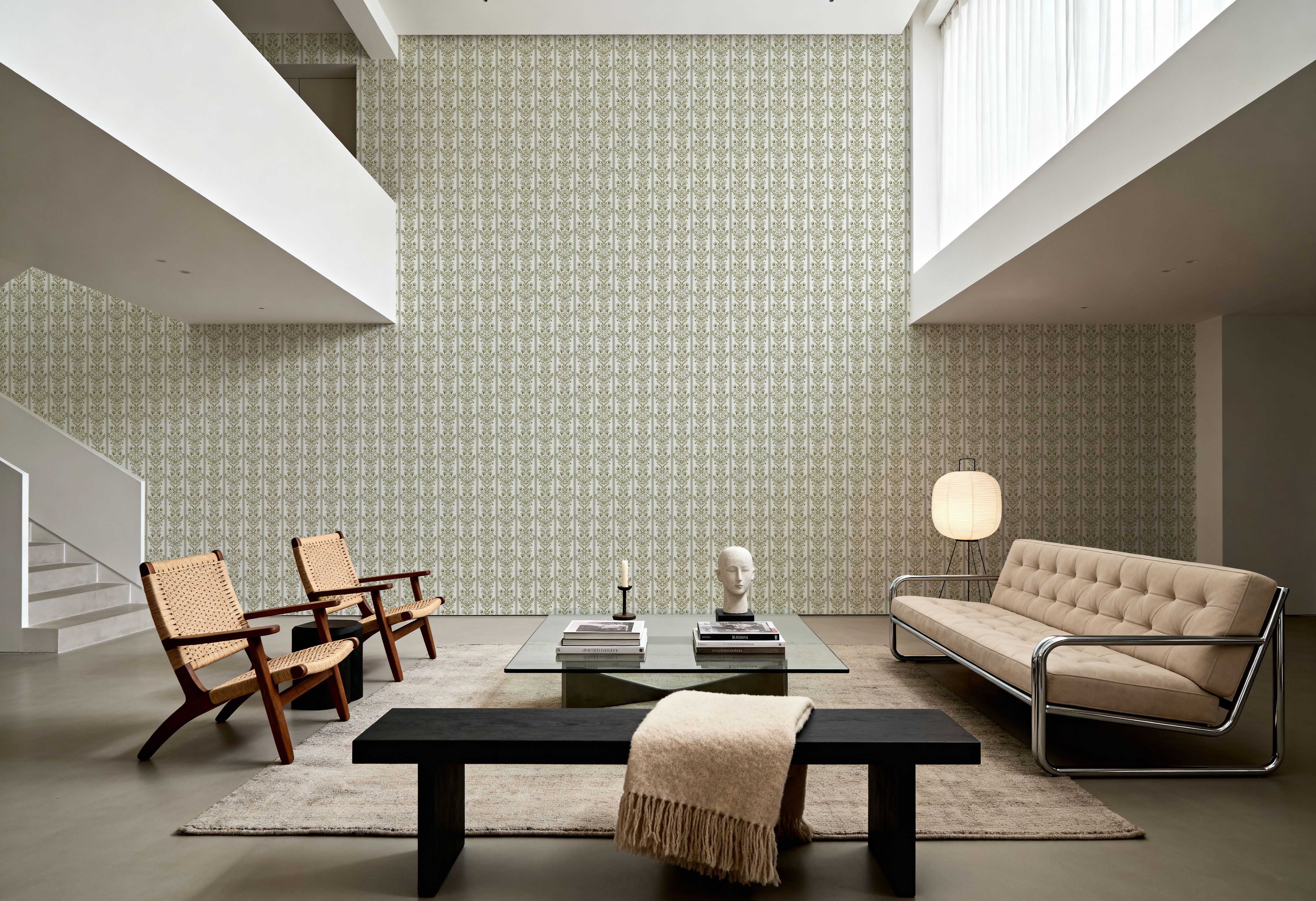 Fall Botanical Stripes, Olive