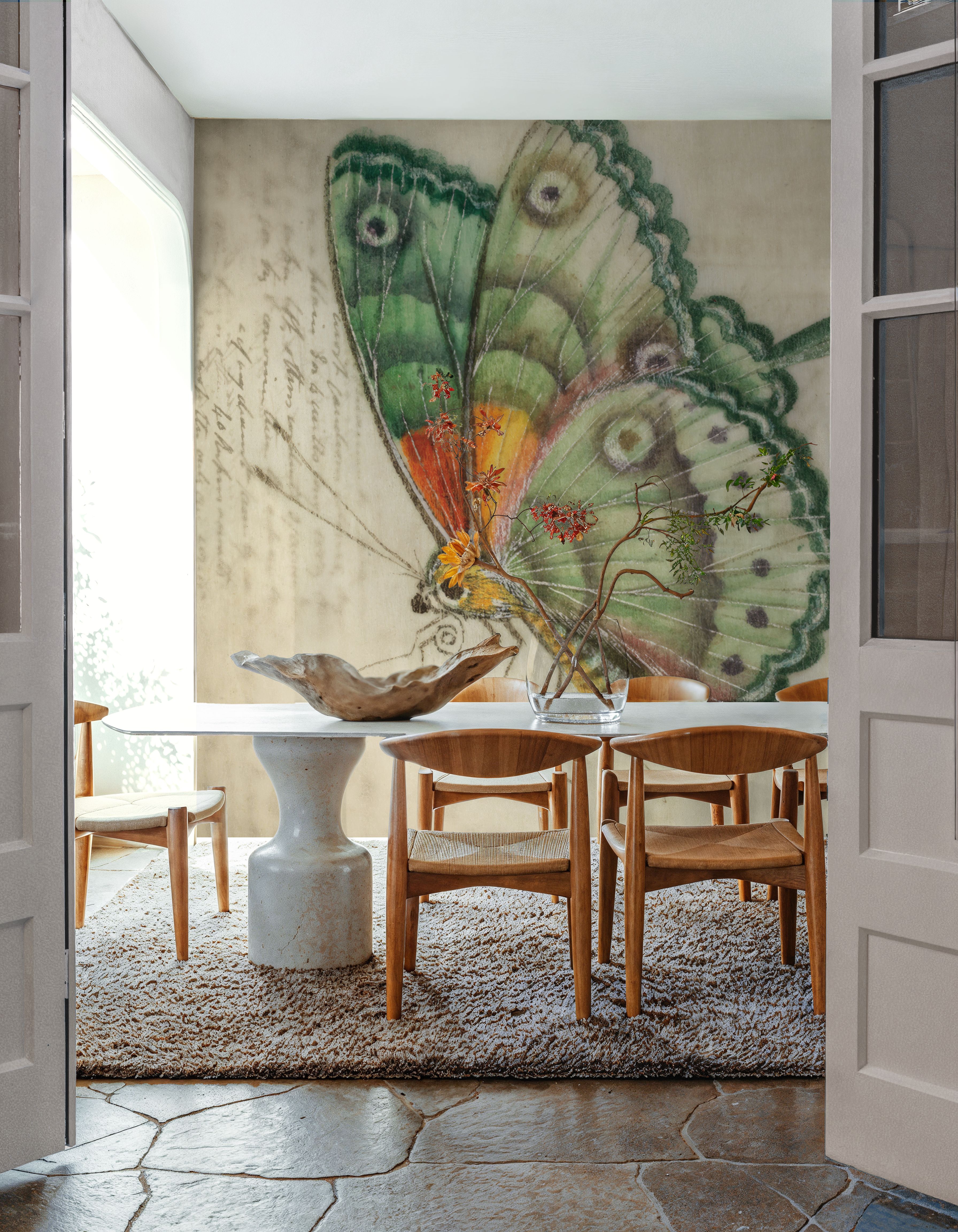 Vintage Aqua Butterfly