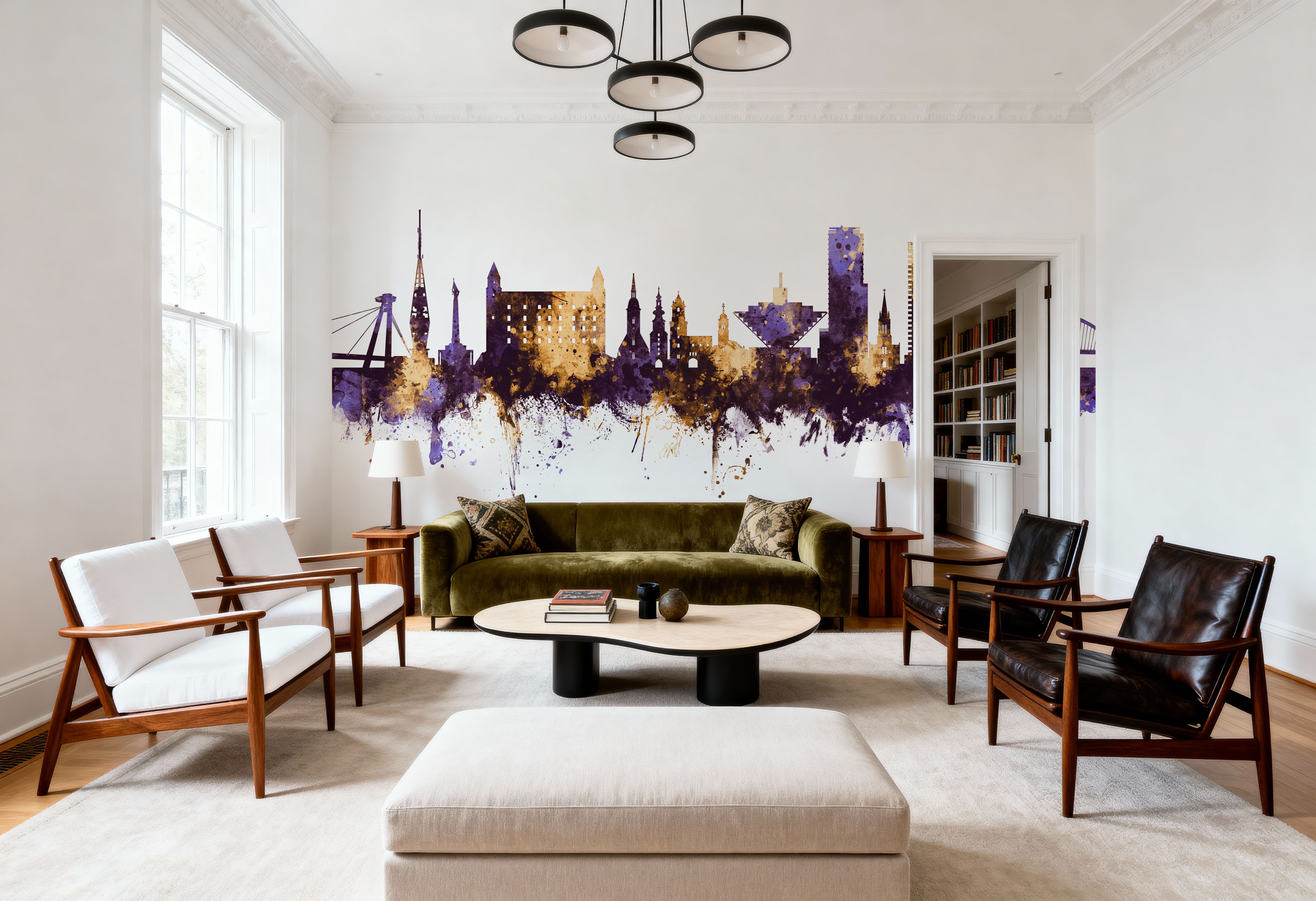 Bratislava Slovakia Skyline Purple & Gold