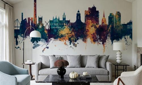 Northampton England Skyline Blue & Bronze