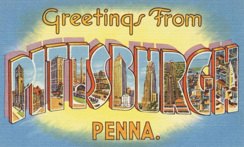 Greetings from Pittsburgh - Screenprint Postcard