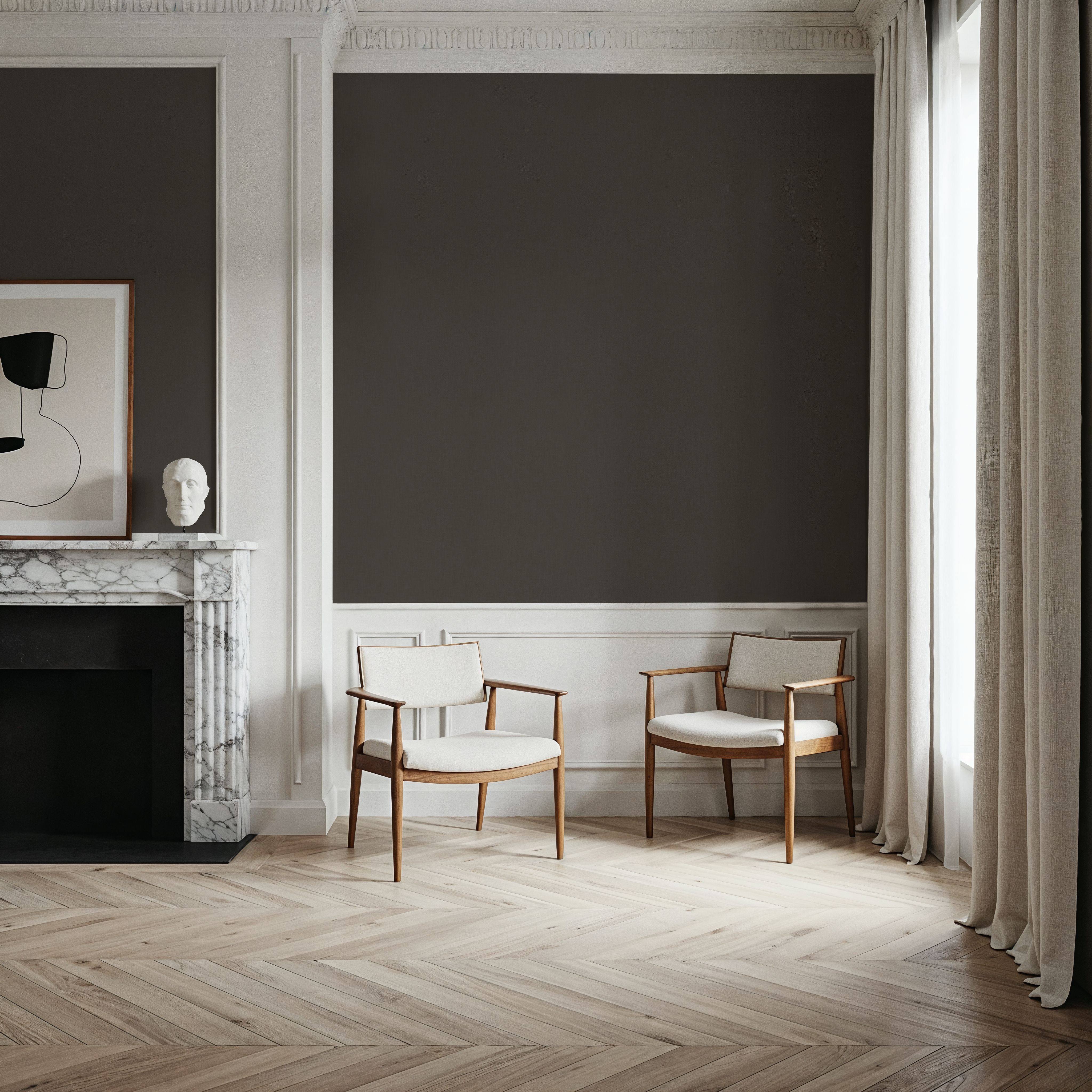 Linen Mist Murky Collection, Muted Brown