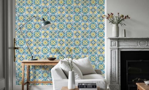 Maritime Tiles White and Blue