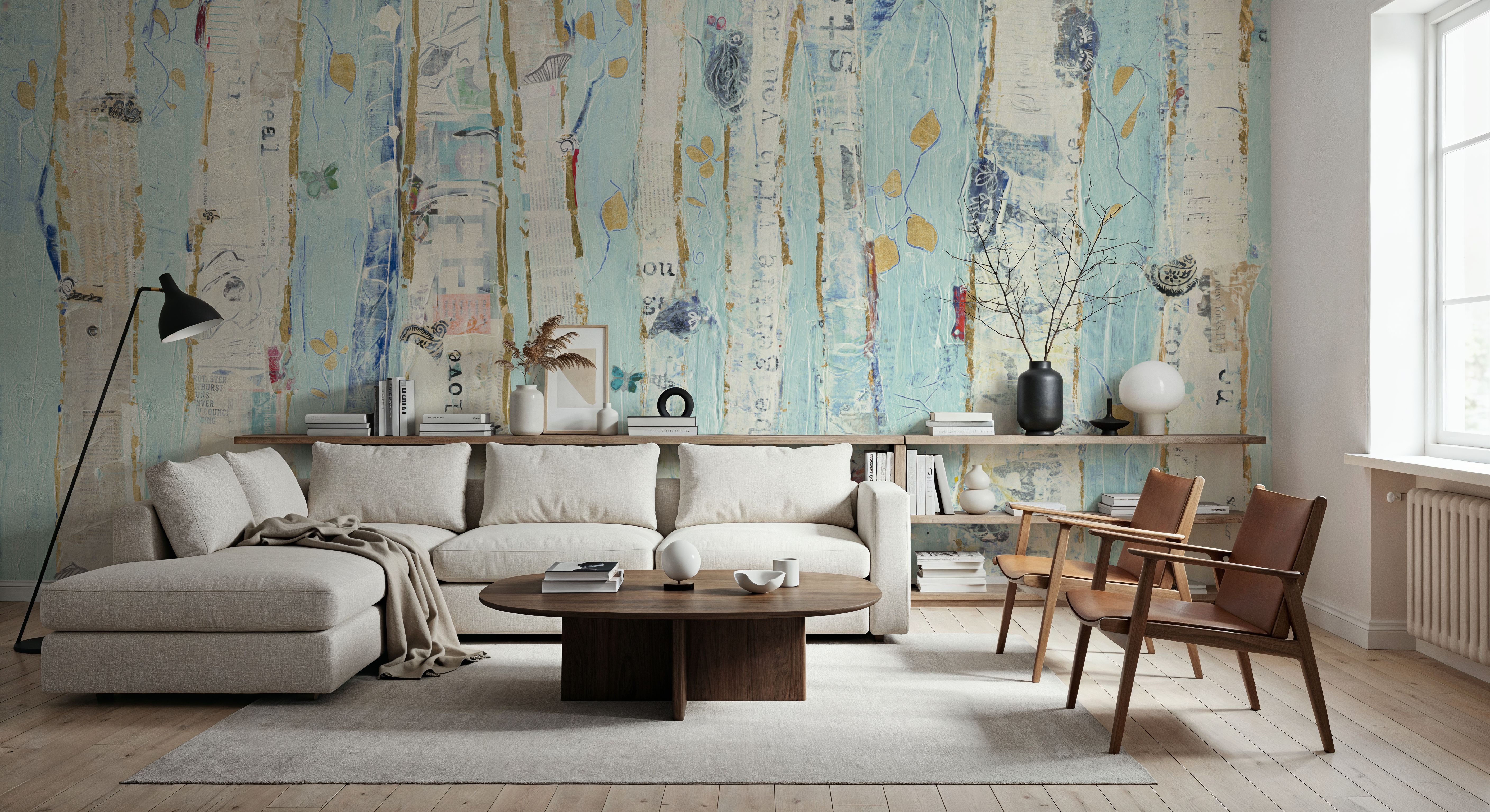 Far From Blue III Gold Leaves