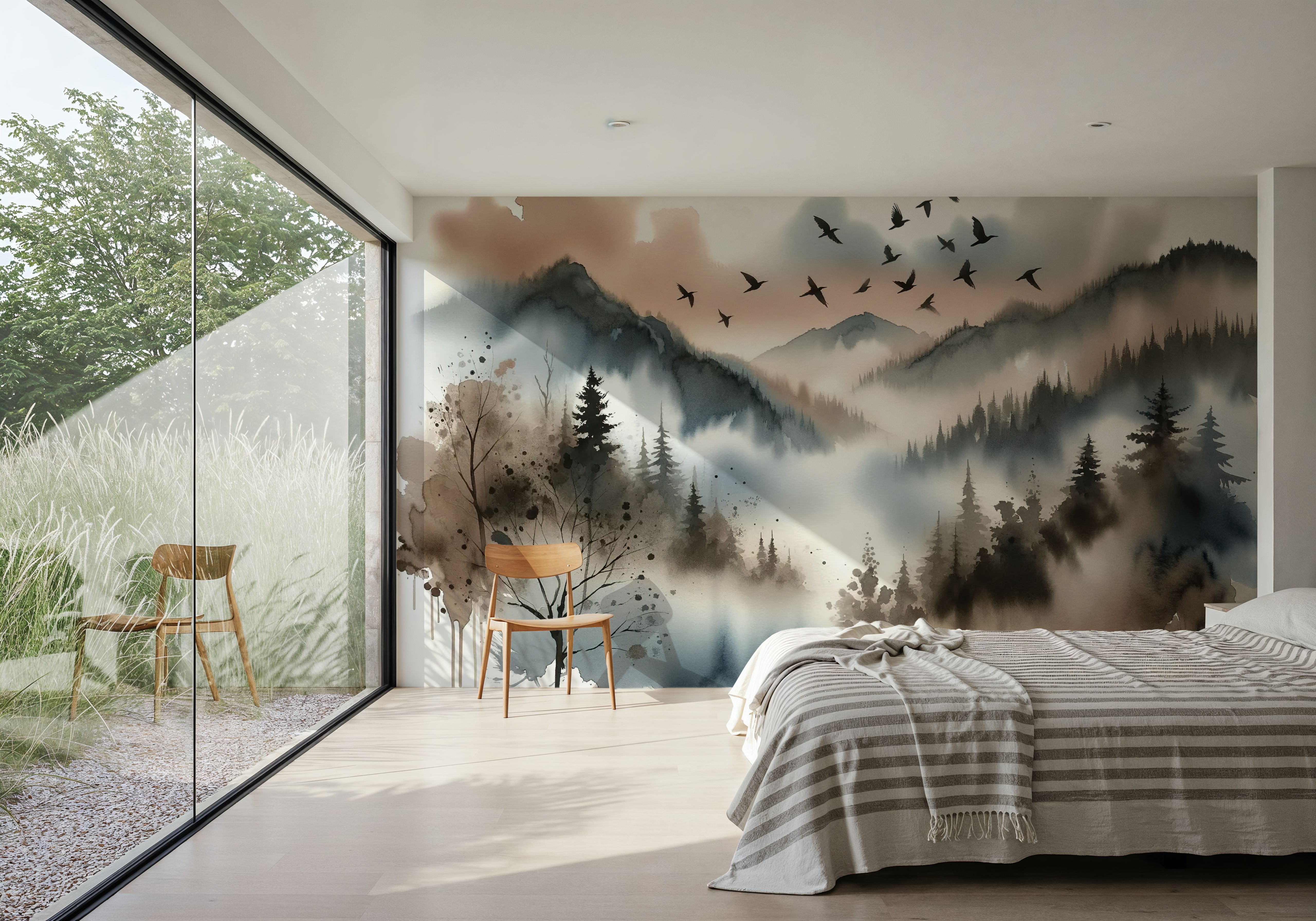 Mystic Mountains Veiled in Morning Mist