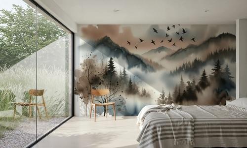 Mystic Mountains Veiled in Morning Mist